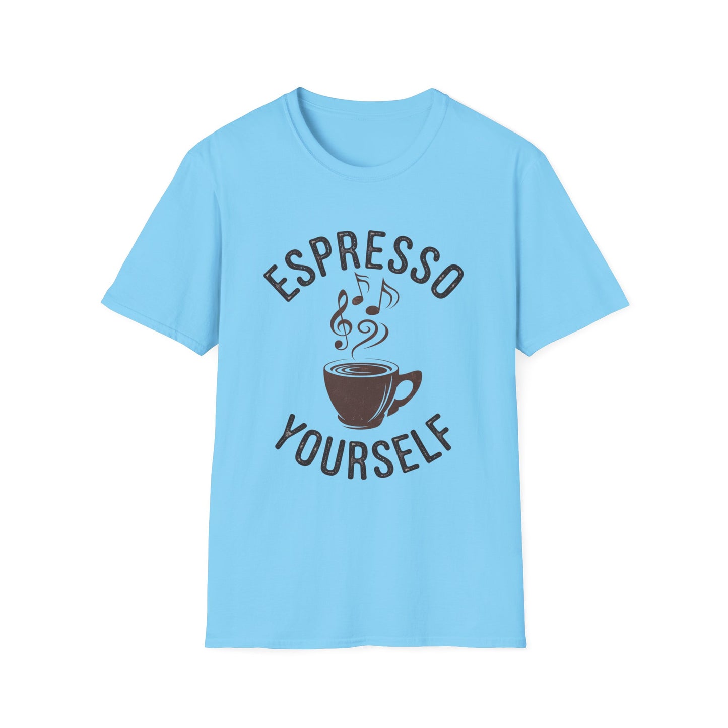 Espresso Yourself T‑Shirt • Funny Coffee Pun Graphic Tee • Musical Espresso Shirt • Caffeine Lover Gift • Coffee Humor Tee for Baristas