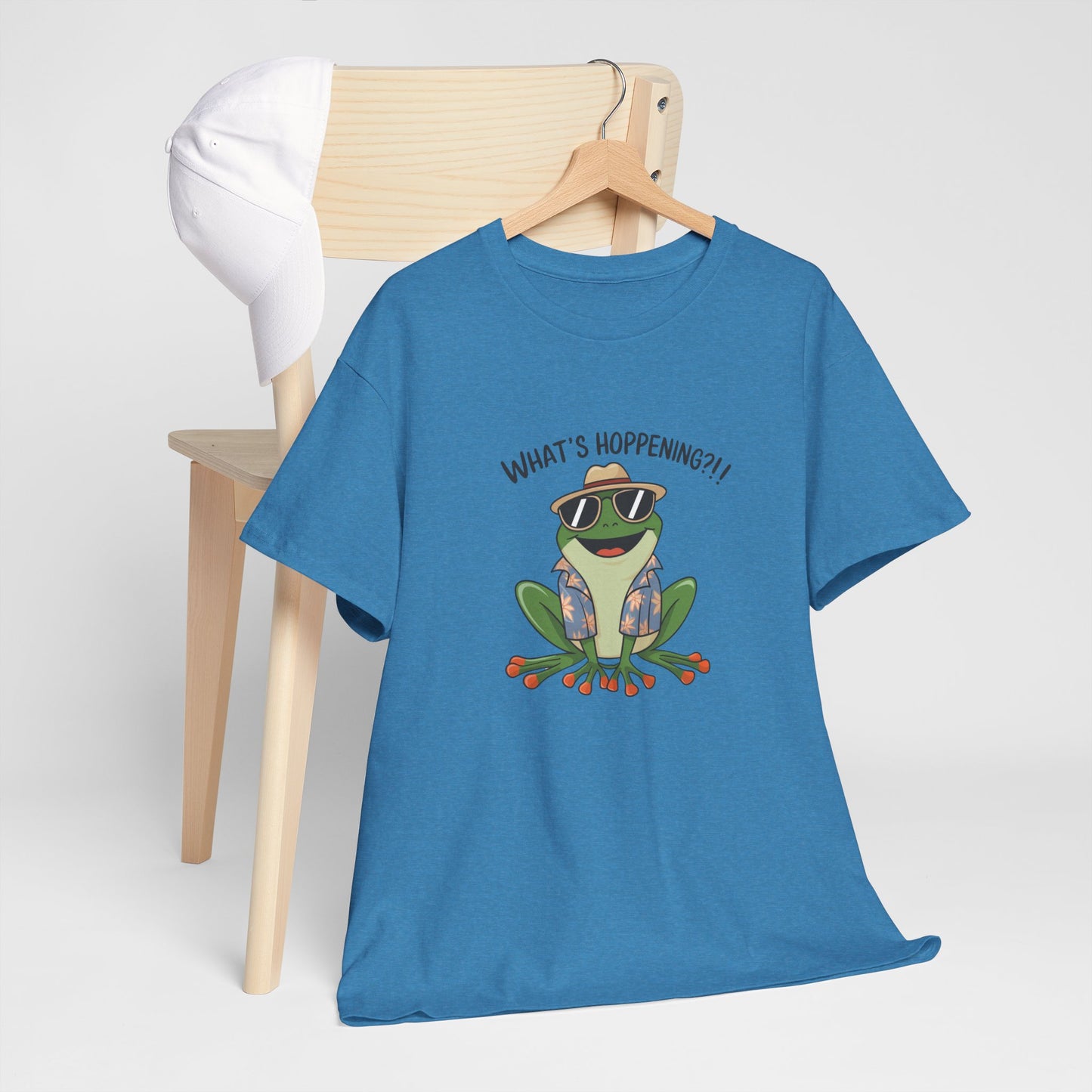 Funny Frog Shirt | What’s Hoppening T-Shirt | Cool Frog Graphic Tee | Amphibian Dad Joke Shirt | Cottagecore Animal Lover Gift