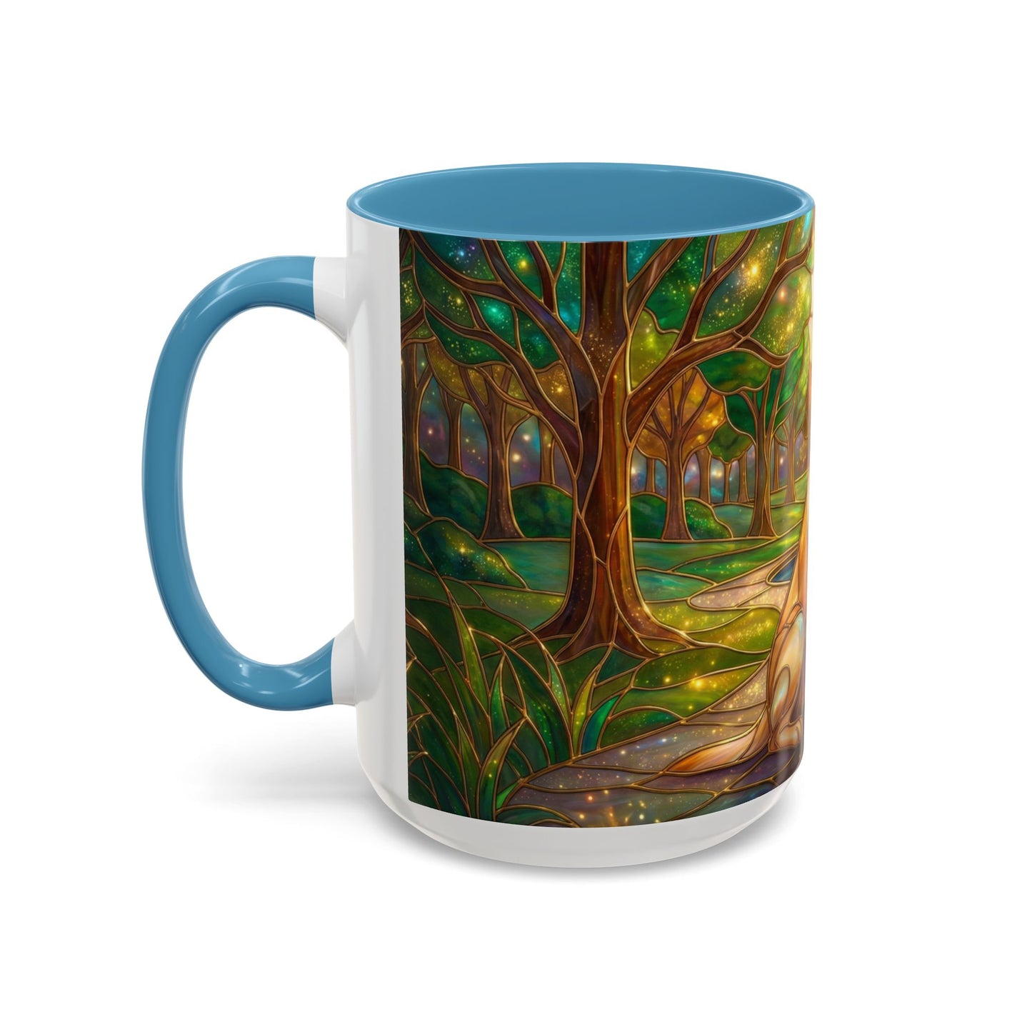 Stained Glass Labrador Mug, Dog Lover Coffee Mug, Labrador Retriever Art Cup, Pet Memorial Gift, Colorful Dog Mug, Nature Art Mug