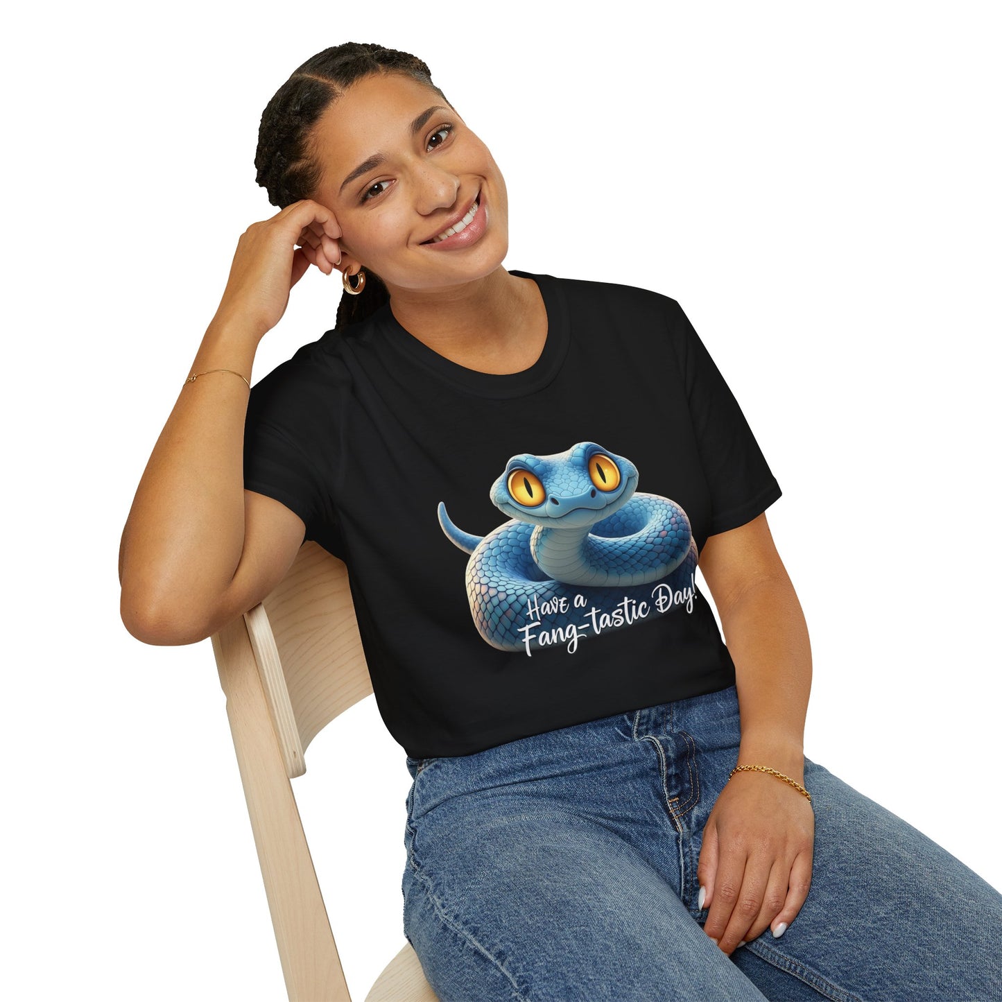 Have A Fang-tastic Day Snake T-Shirt, Funny Reptile Tee, Cute Snake Lover Gift, Animal Pun Shirt, Humor Top For Her Or Him