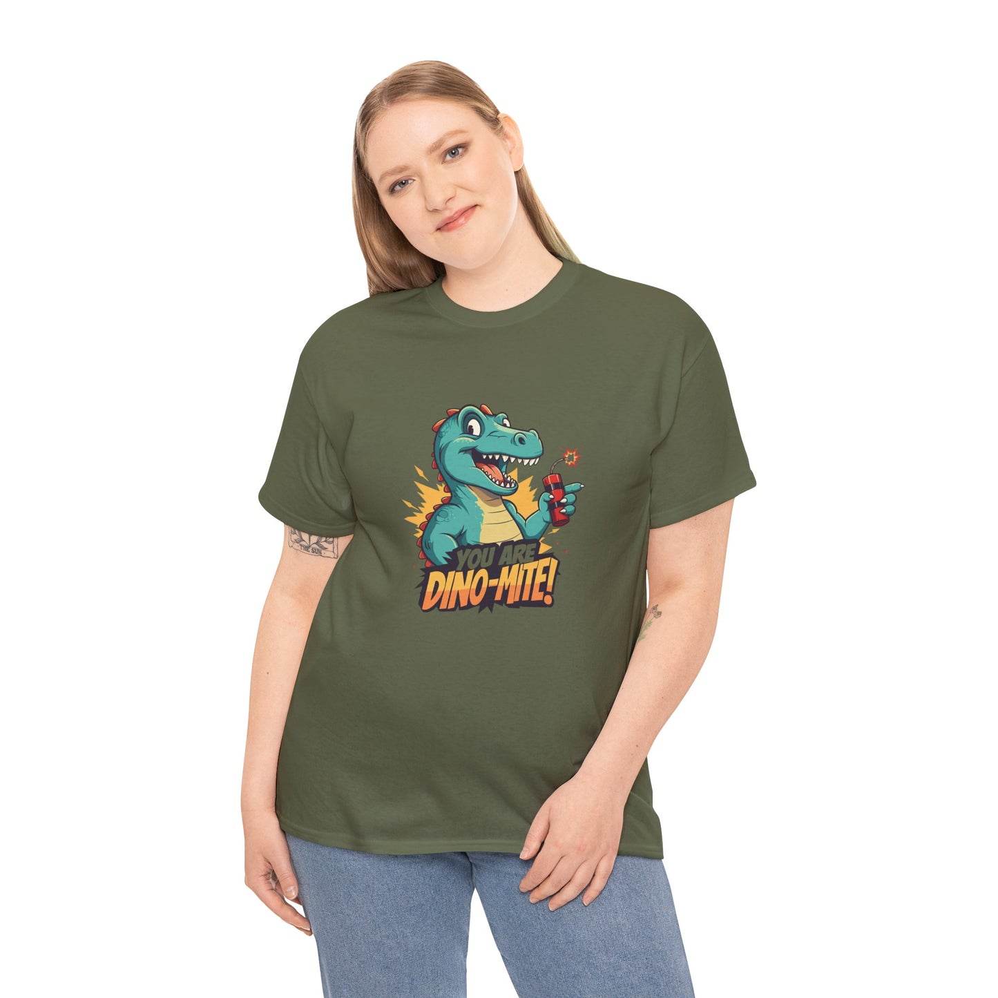 You Are Dino-Mite T-Shirt – Funny Dinosaur Graphic Tee | Cute T-Rex Shirt for Kids & Adults | Unisex Dino Lover Gift | Explosion Design