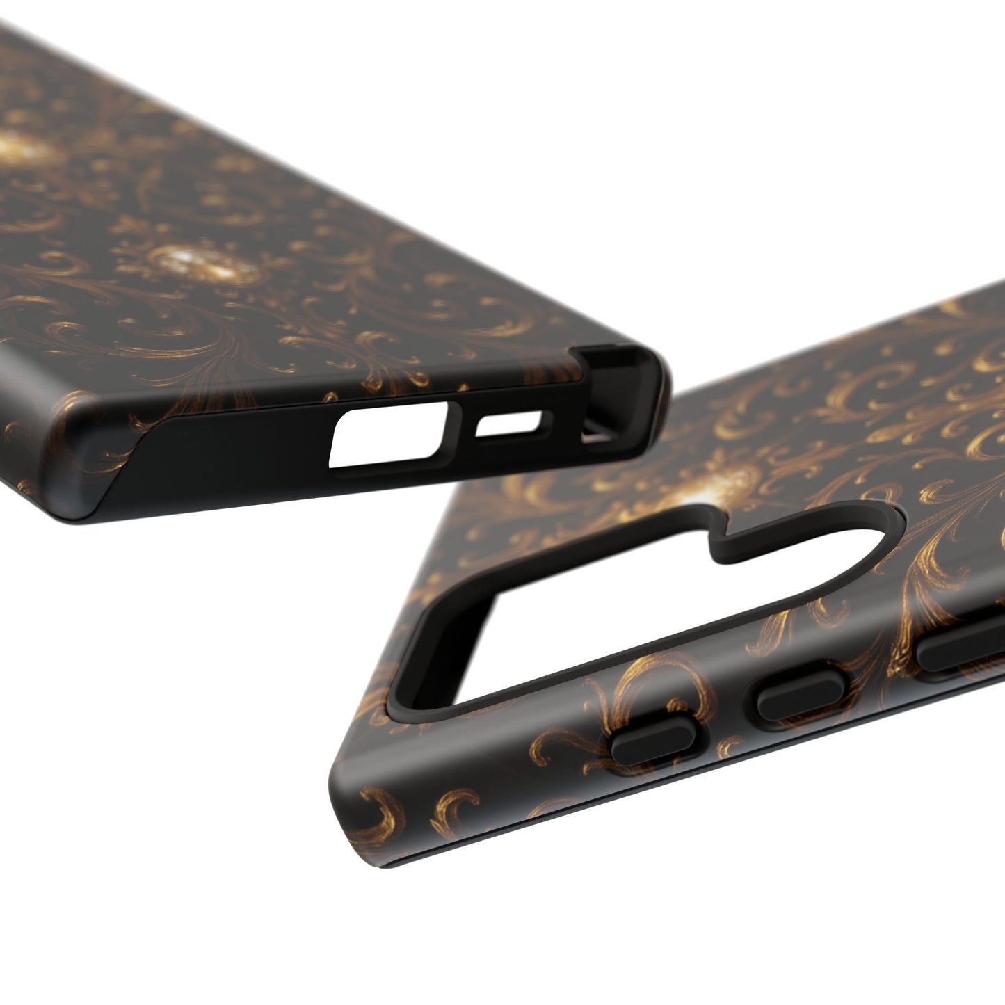 Luxury Baroque Samsung Case – Elegant Gold Ornate Floral Phone Cover for Galaxy
