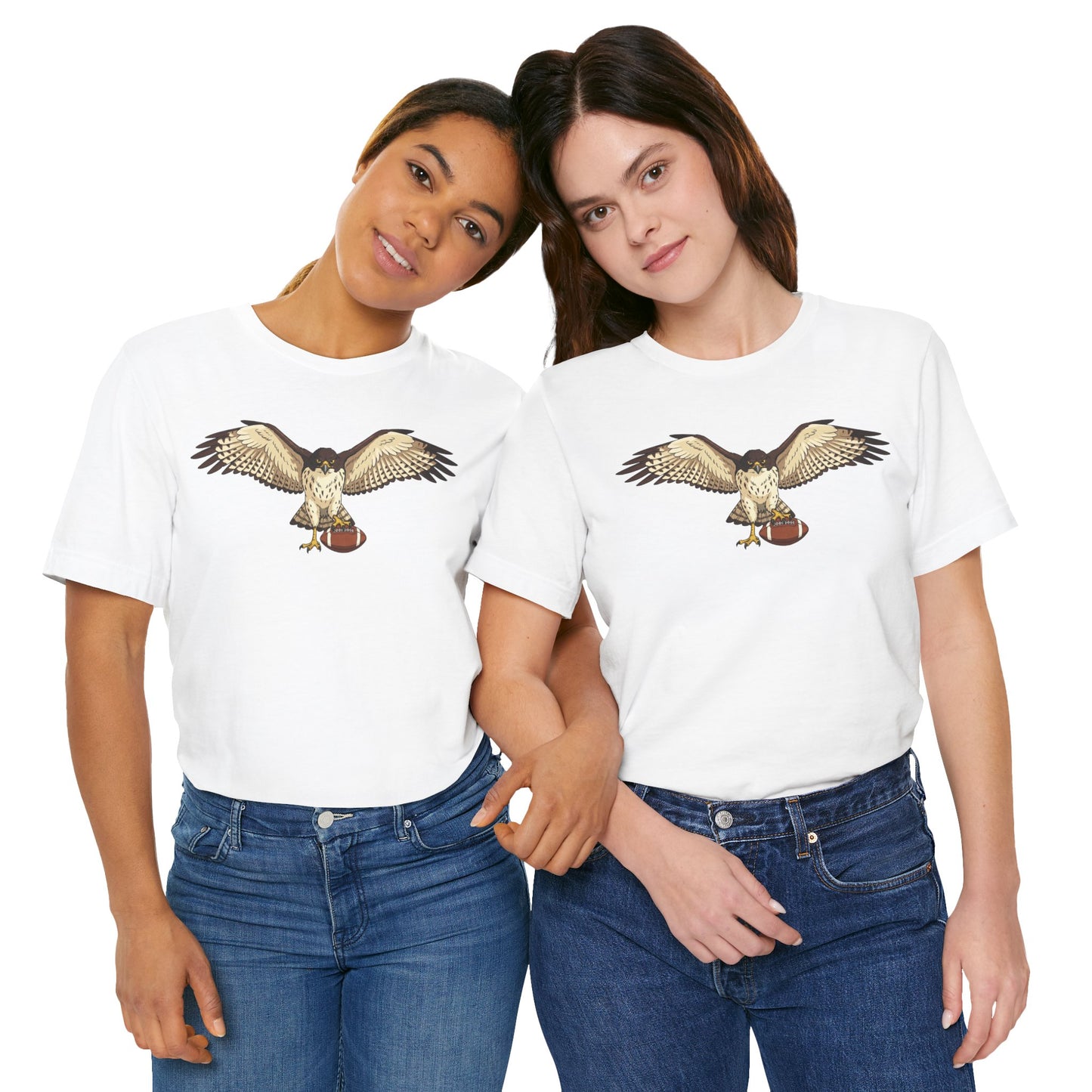 Hawk Football Shirt, Hawk Holding Football T Shirt, Football Mascot Tee, Bird Of Prey Shirt, Sports Fan Gift, Game Day Hawk Tee