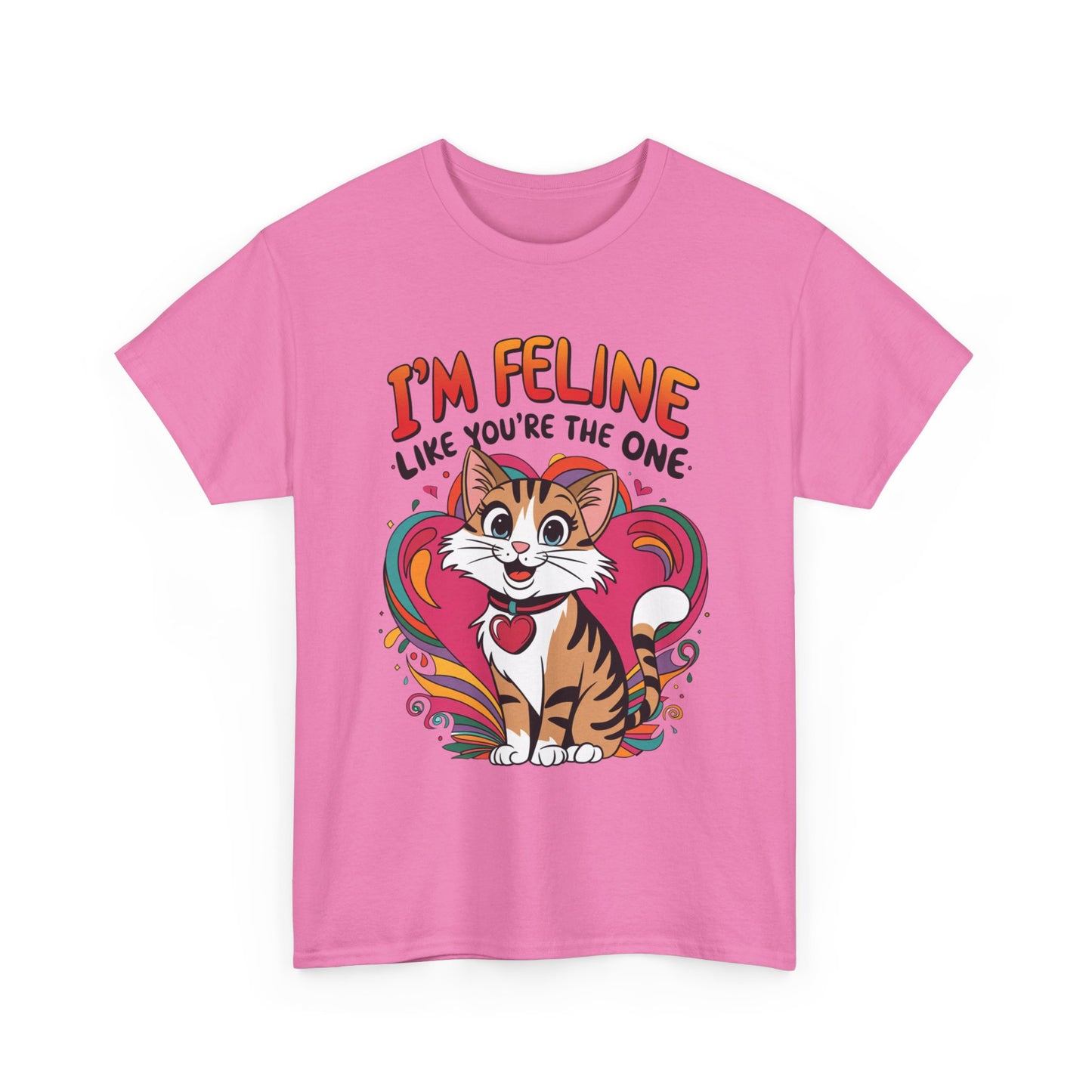 Valentines Cat Tee - Unisex Heavy Cotton