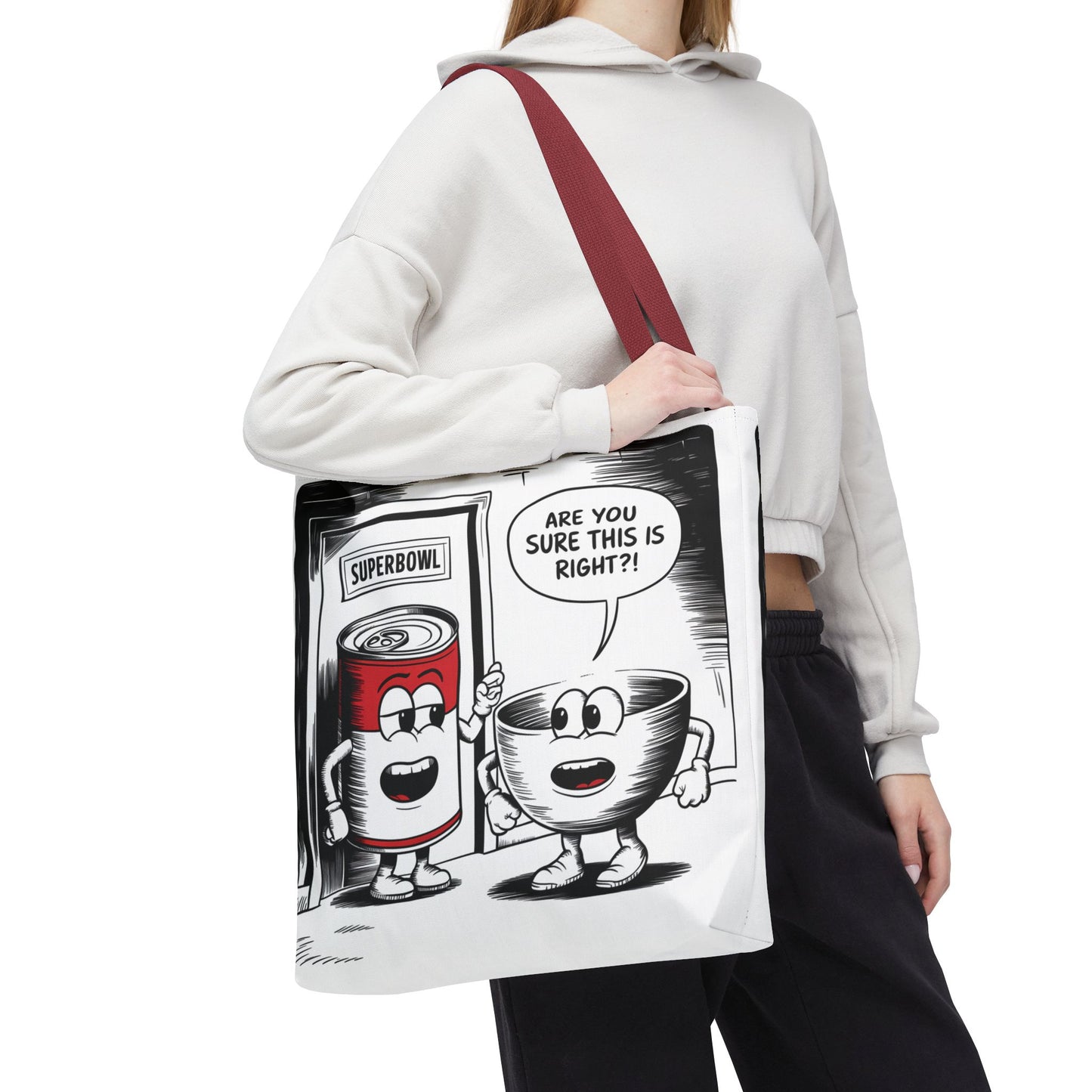 Tote Bag - Comic Superbowl Soup Design