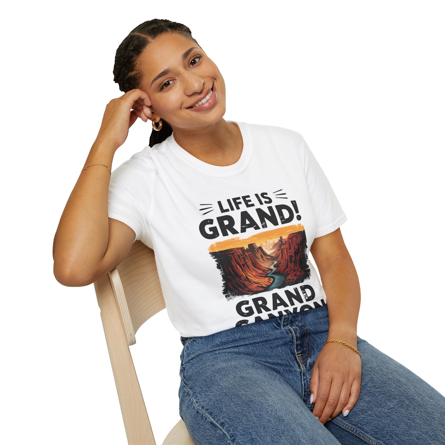 Life is Grand T-Shirt – Grand Canyon Graphic Tee | Funny National Park Shirt | Arizona Souvenir | Unisex Hiking Travel Gift Tee