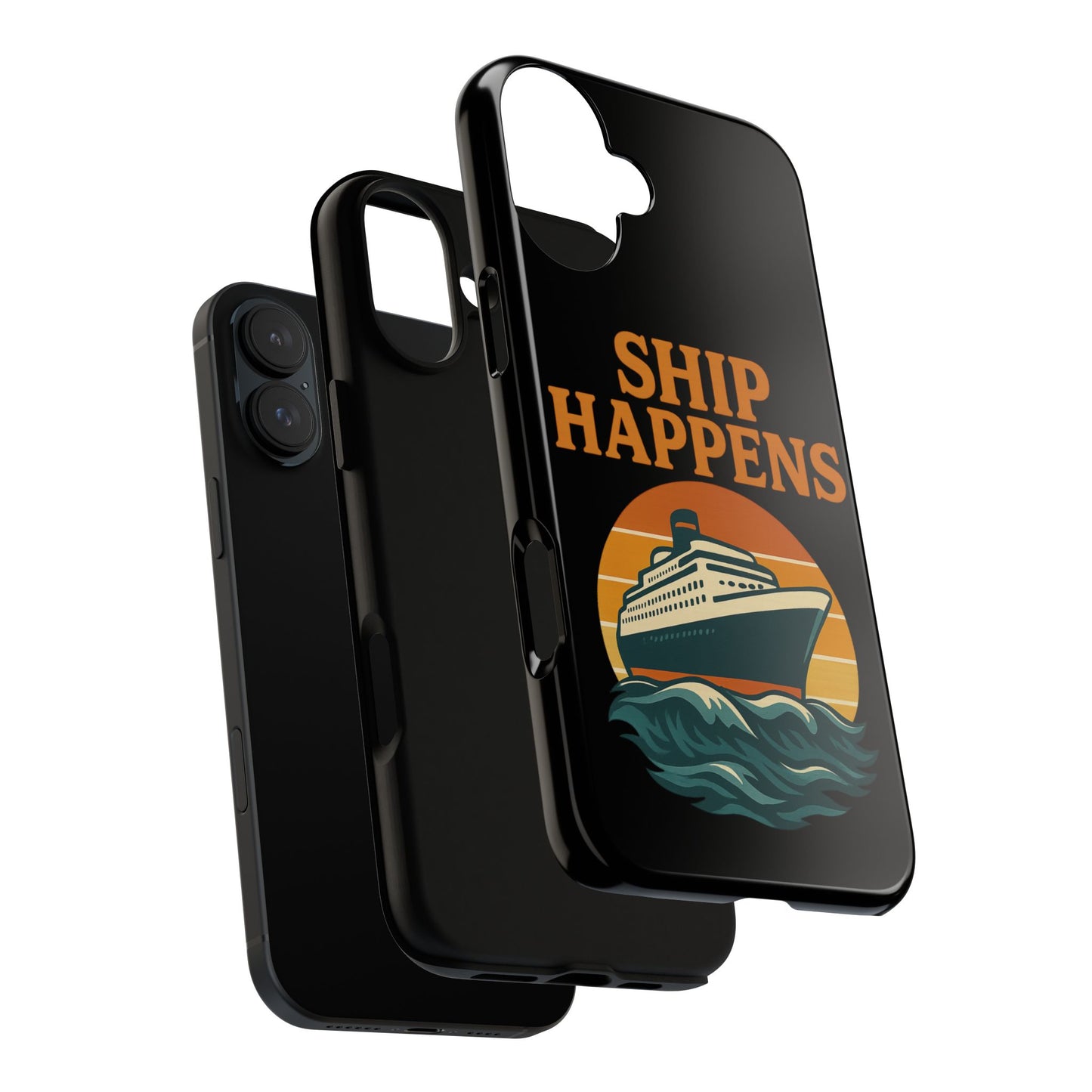 iPhone Case Ship Happens Sunset Cruise Case Gift for Travel Lovers Nautical Phone Case Cruise Accessory