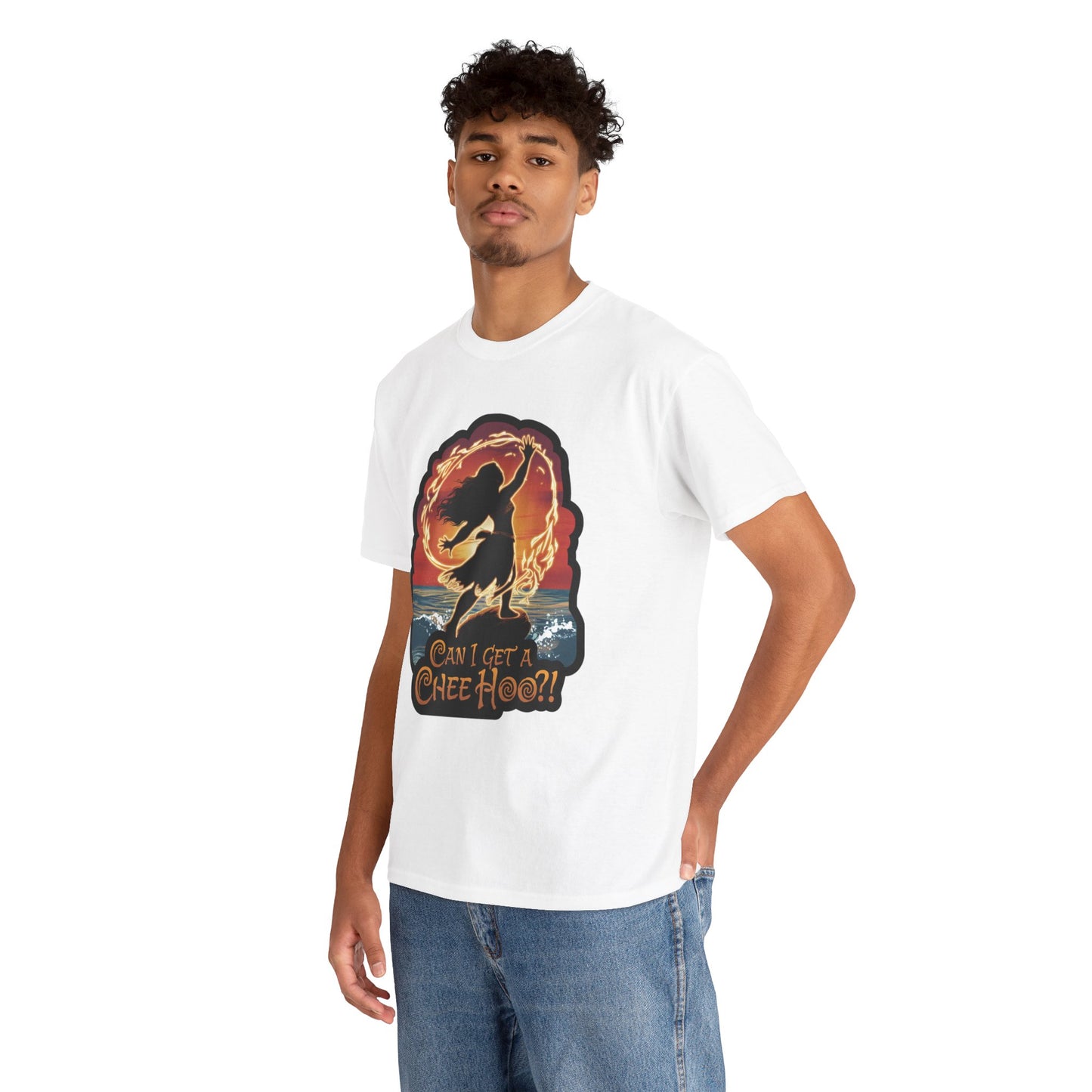 Can I Get a Chee Hoo Shirt – Hawaiian Island Vibes Tee – Hula Dancer Sunset Graphic T-Shirt – Polynesian Luau Party Unisex Top