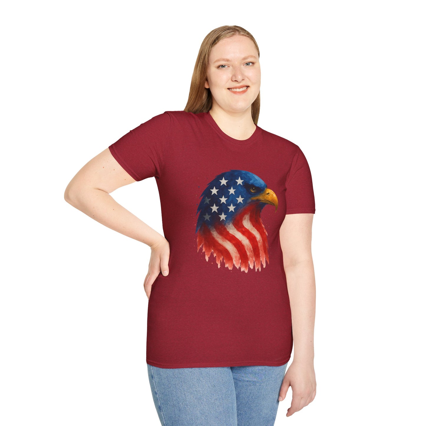 American Flag Eagle Shirt - 4th of July Patriotic Tee - USA Freedom T-Shirt - Independence Day Shirt - Bald Eagle Graphic Tee