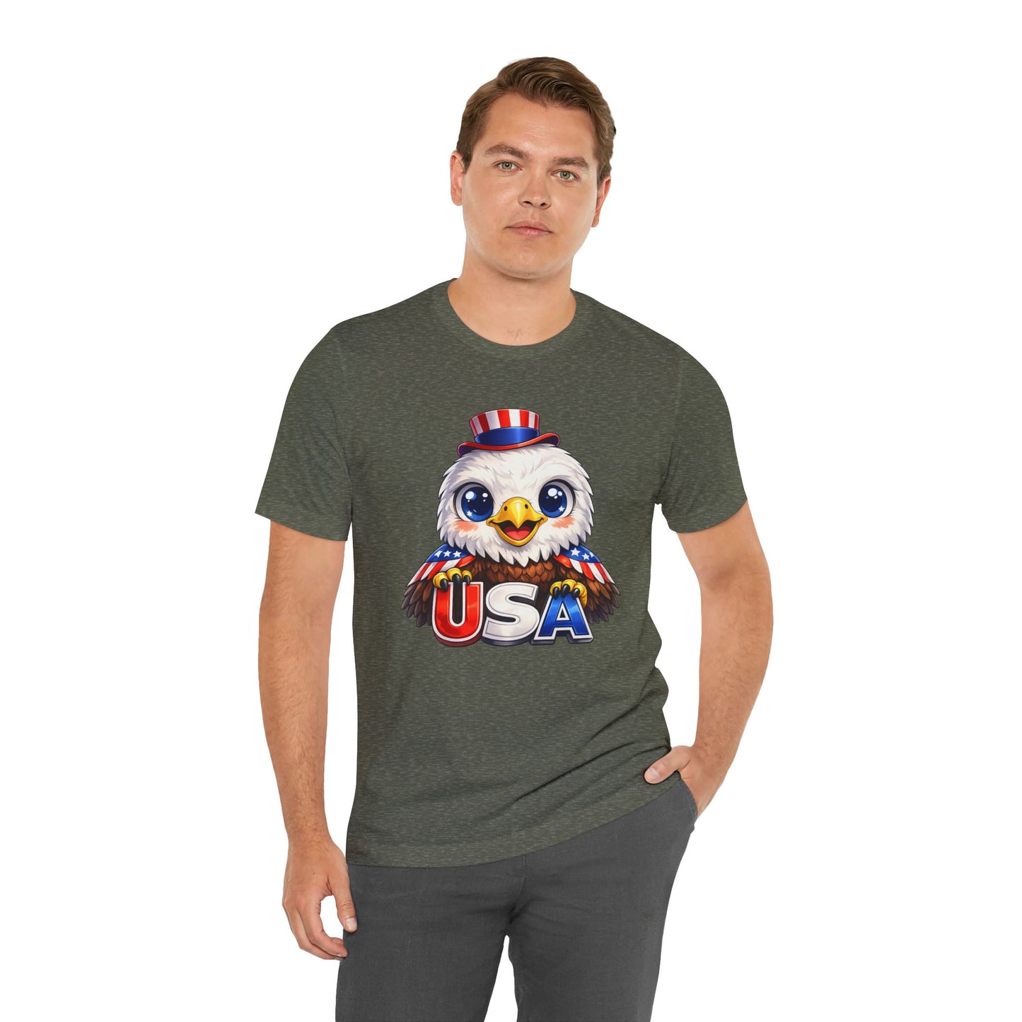 Cute USA Eagle Shirt, Patriotic Eagle T Shirt, Fourth Of July Shirt, American Flag Eagle Tee, Freedom Graphic Shirt, USA Pride Top