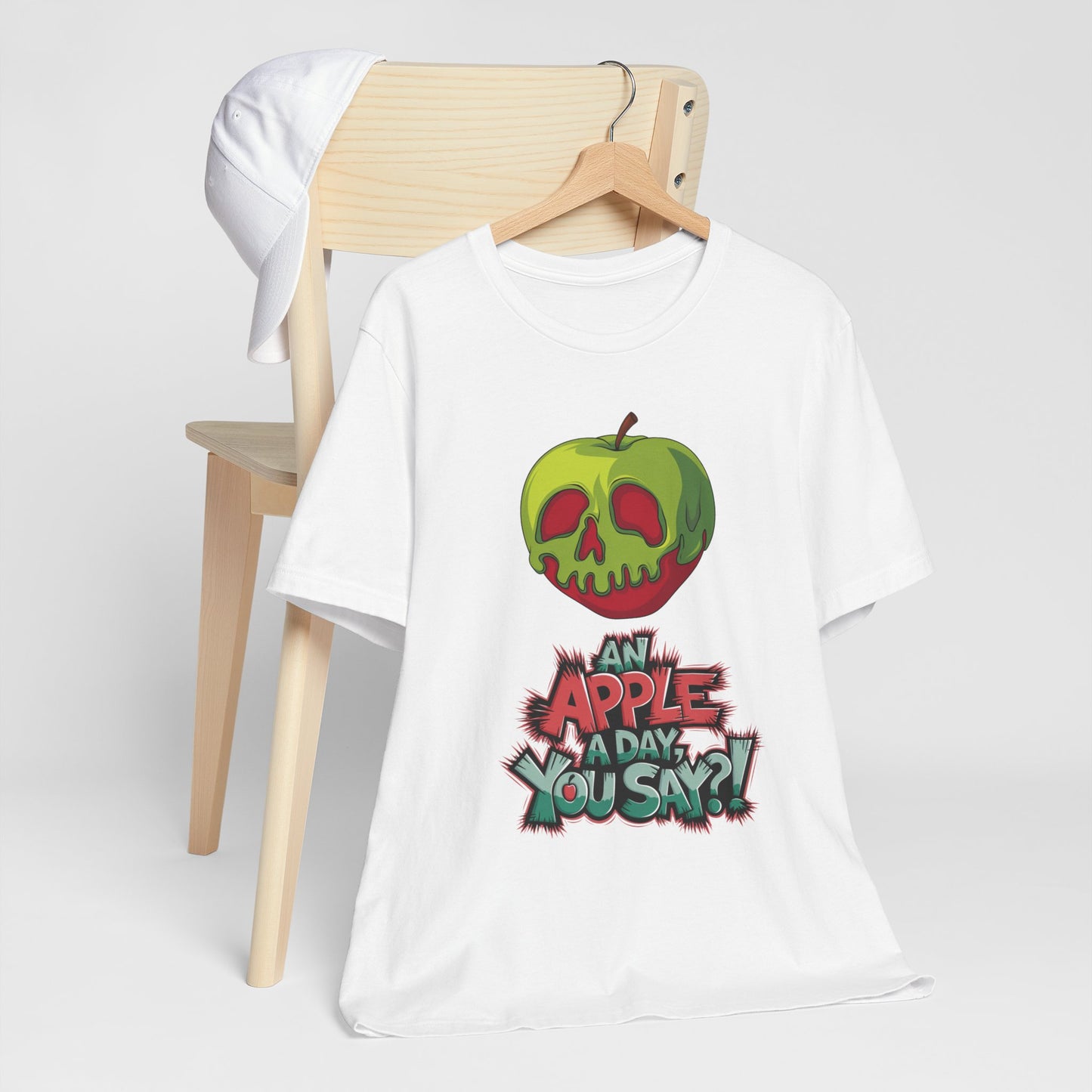 Funny Apple Skull Shirt – An Apple A Day You Say? – Grunge Fruit Tee – Y2K Nostalgia T‑Shirt – Gift for Fruit Lovers