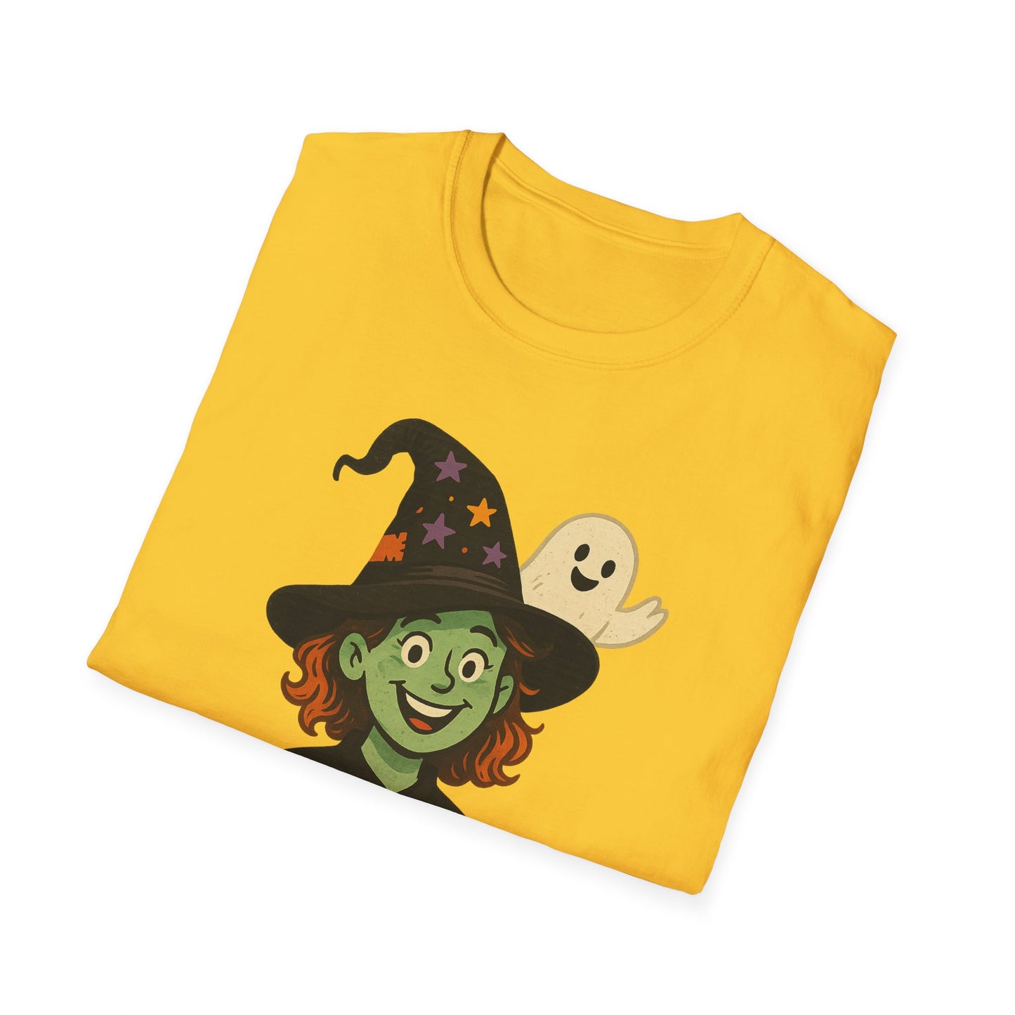 Witch Way to the Boos Halloween Shirt | Cute Witch and Ghost T-Shirt | Spooky Season Graphic Tee | Funny Halloween Costume Top