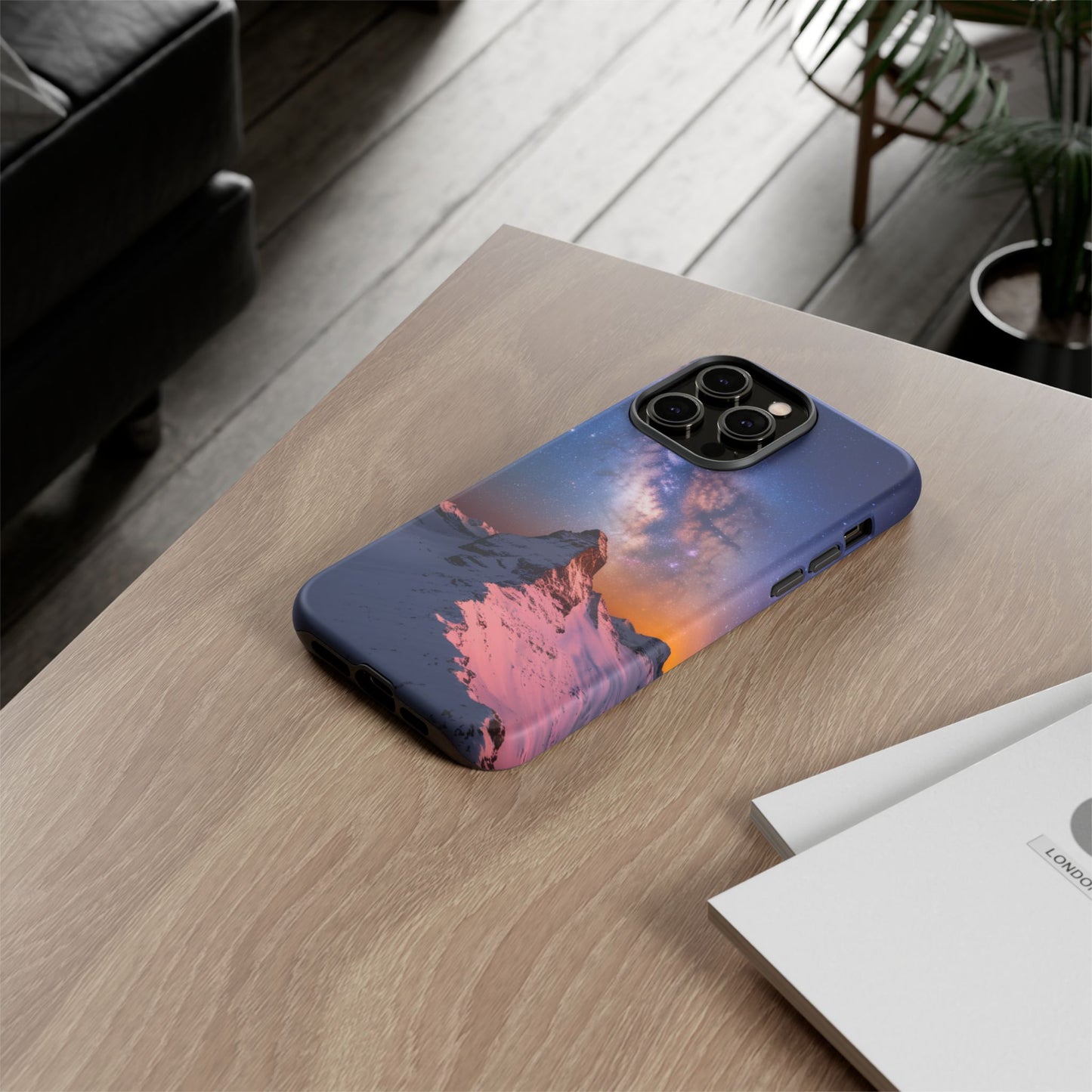 iPhone Case Mountain Top and Milky Way Nature Phone Case Unique Gift