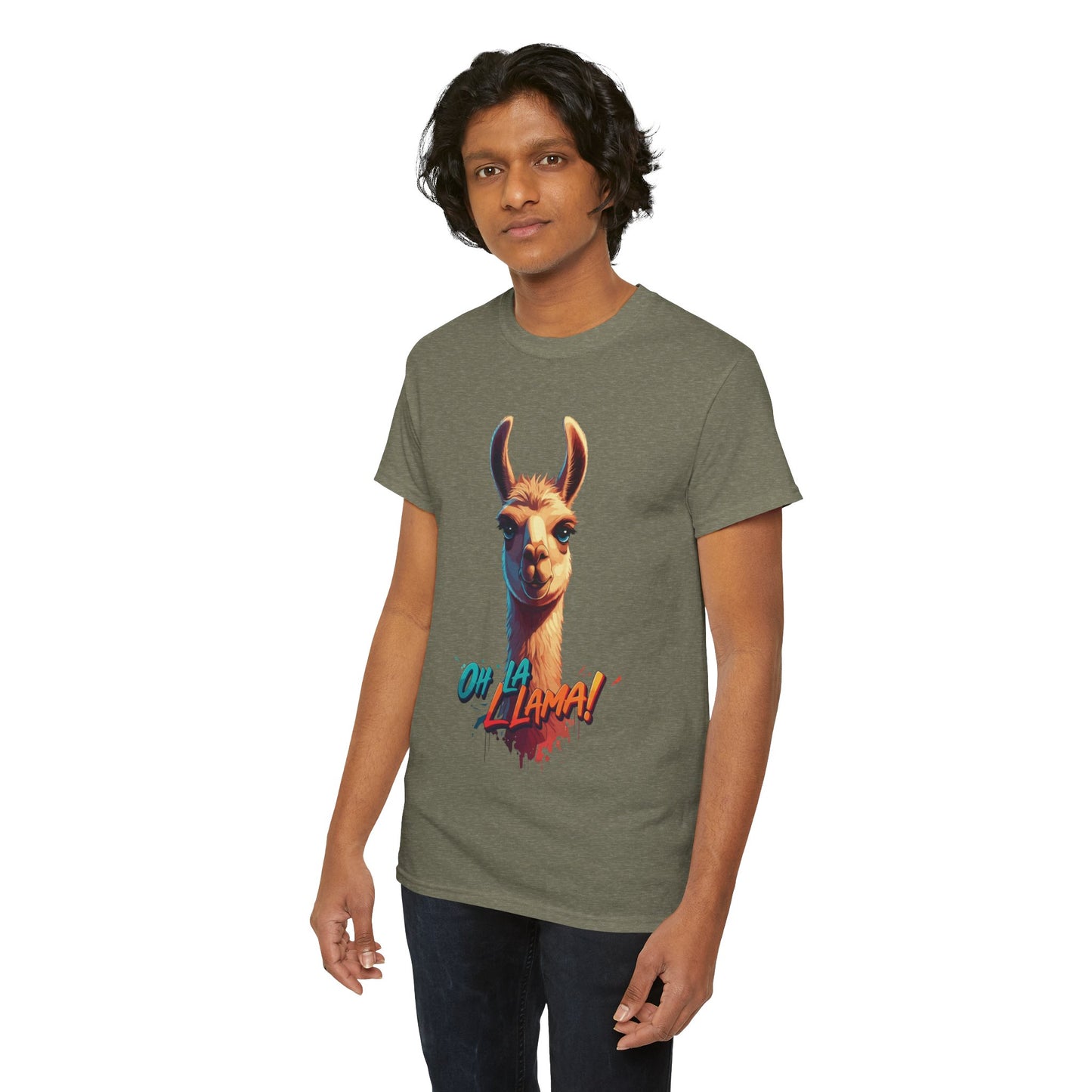 Oh la Llama Graphic Tee | Fun Llama T-Shirt, Cute Animal Lover Shirt, Llama Lover Gift, Quirky Party Tee, Trending Llama Fashion