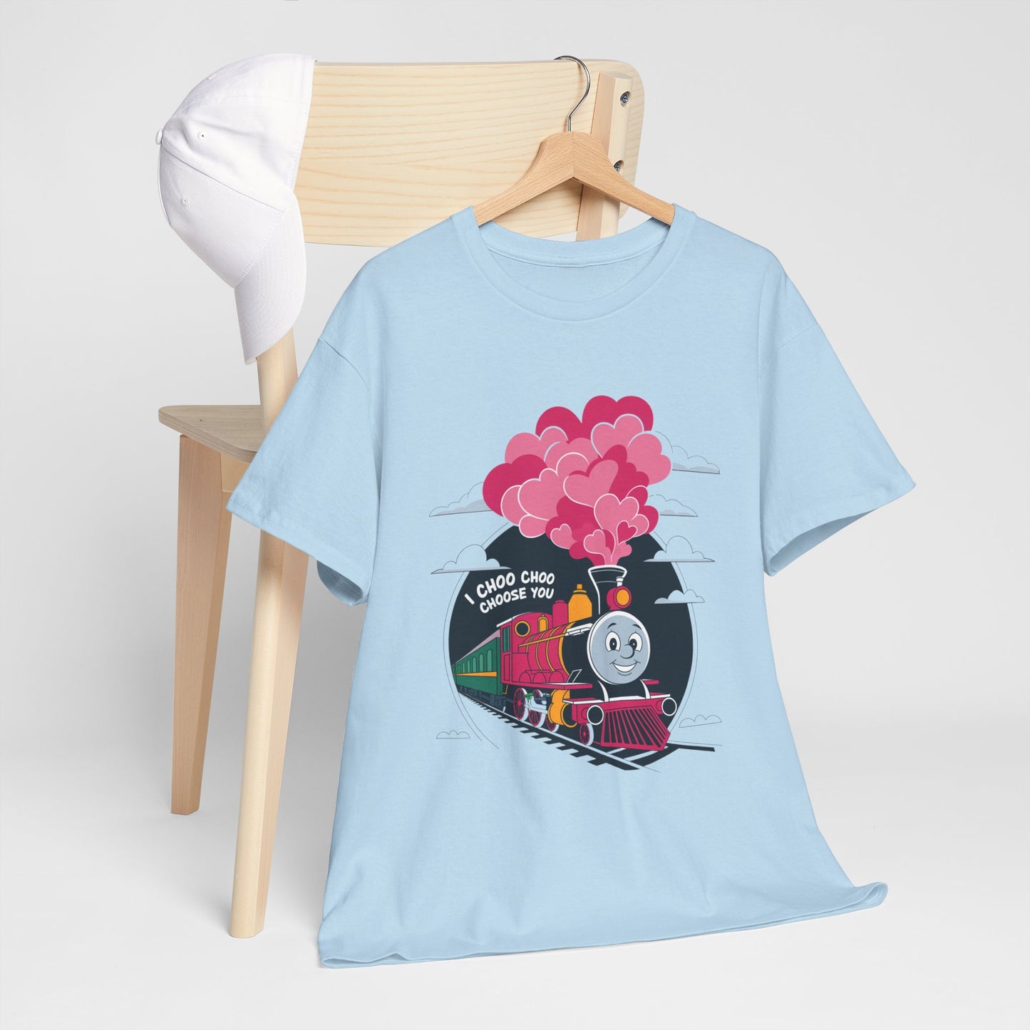 I Choo Choo Choose You Shirt, Cute Train Valentine Tee, Funny Love Graphic TShirt, Romantic Gift For Him Her, Valentine Pun Shir