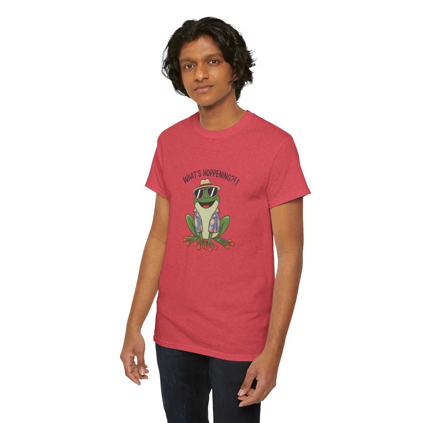 Funny Frog Shirt | What’s Hoppening T-Shirt | Cool Frog Graphic Tee | Amphibian Dad Joke Shirt | Cottagecore Animal Lover Gift