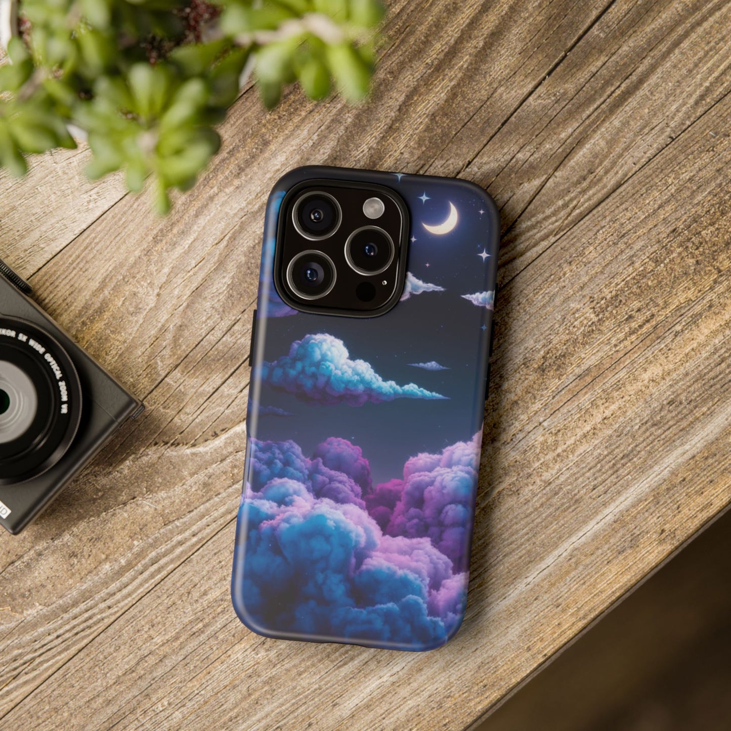 Dreamy Clouds & Moon Tough iPhone Case