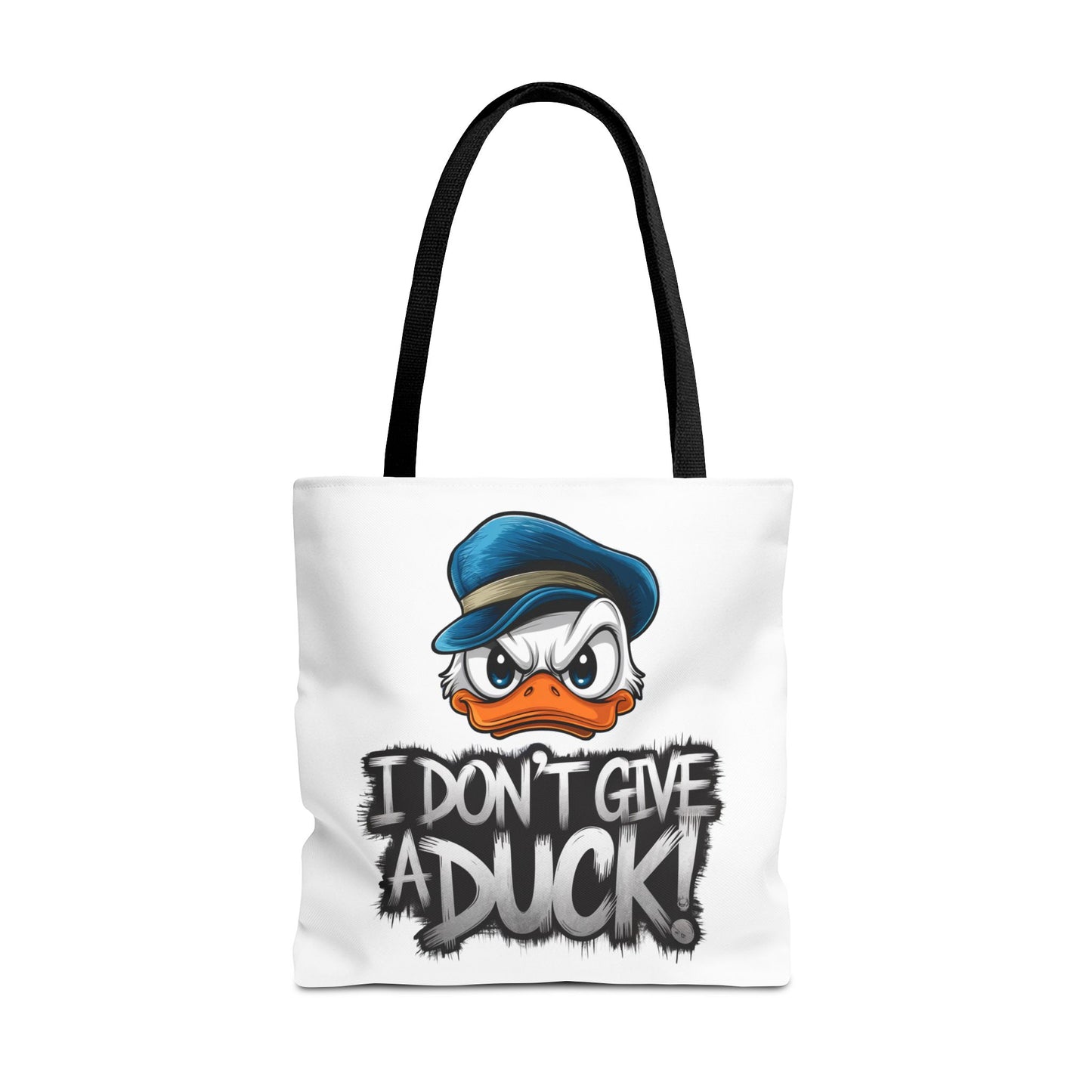 Funny Grumpy Duck Tote Bag | I Don’t Give A Duck Canvas Tote | Eco Reusable Cotton Gift Tote | Cute Animal Humor Market Bag