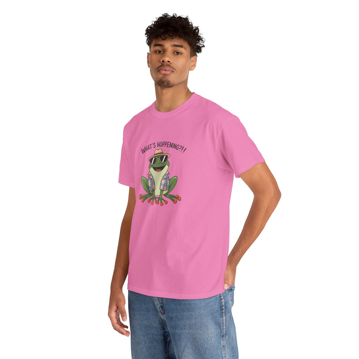 Funny Frog Shirt | What’s Hoppening T-Shirt | Cool Frog Graphic Tee | Amphibian Dad Joke Shirt | Cottagecore Animal Lover Gift