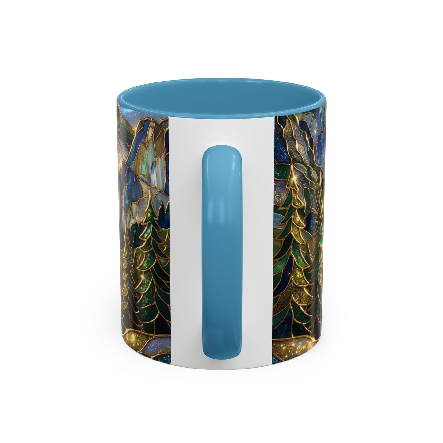 Stained Glass Yosemite Mug, Yosemite Mountain Coffee Cup, Waterfall Landscape Art Mug, Scenic Nature Mug, Yosemite Gift, Outdoor Lover Gift