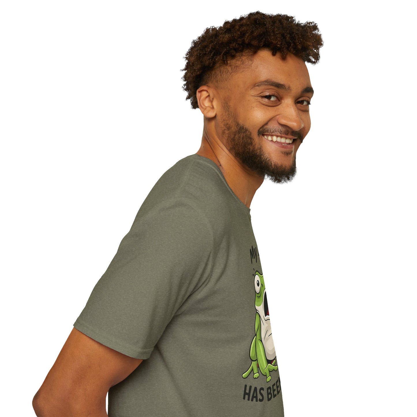 My Bum Has Been Fuzzled Shirt, Bumfuzzled Word Play Tee, Funny Frog T Shirt, Cute Shocked Frog Graphic Tee, Silly Humor Gift
