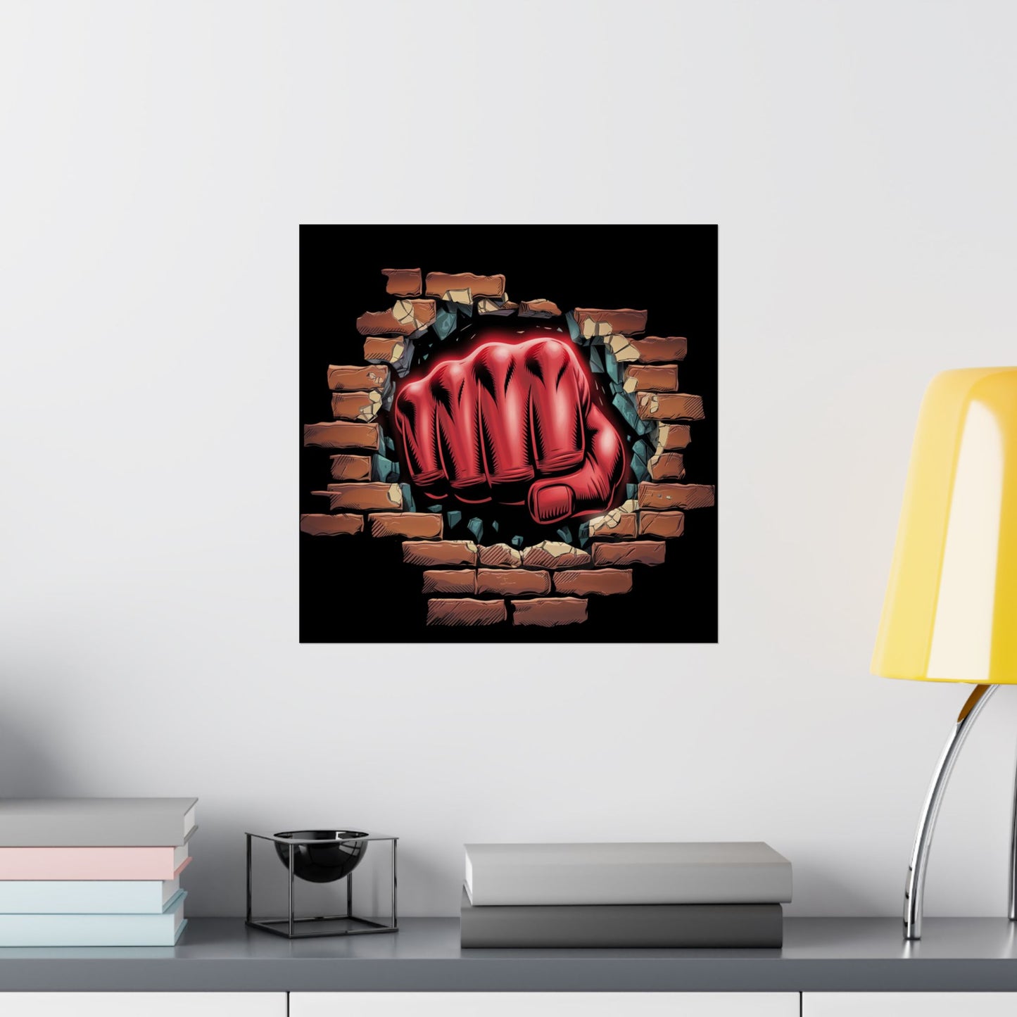 Poster Wall Art Red Fist Smash