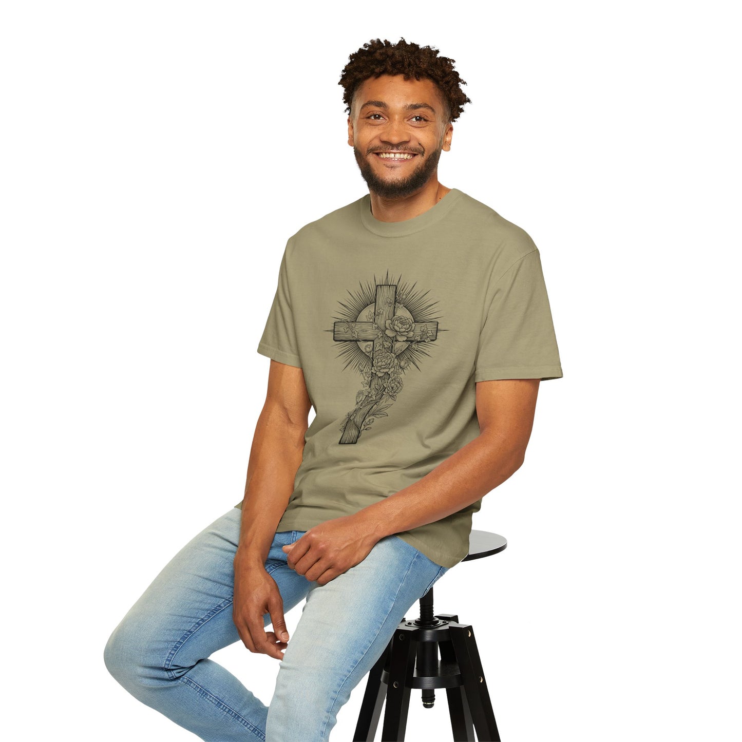 Christian Floral Cross Shirt, Boho Faith T-Shirt, Religious Botanical Tee, Wildflower Jesus Shirt, Easter Apparel, Christian Gifts