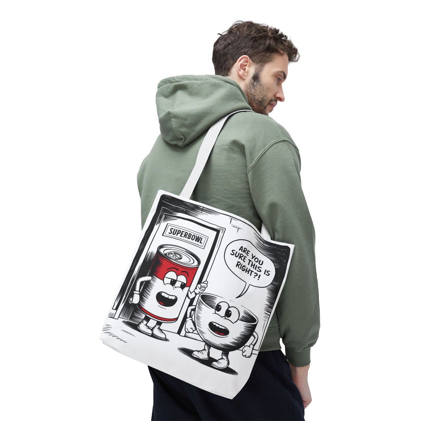 Tote Bag - Comic Superbowl Soup Design