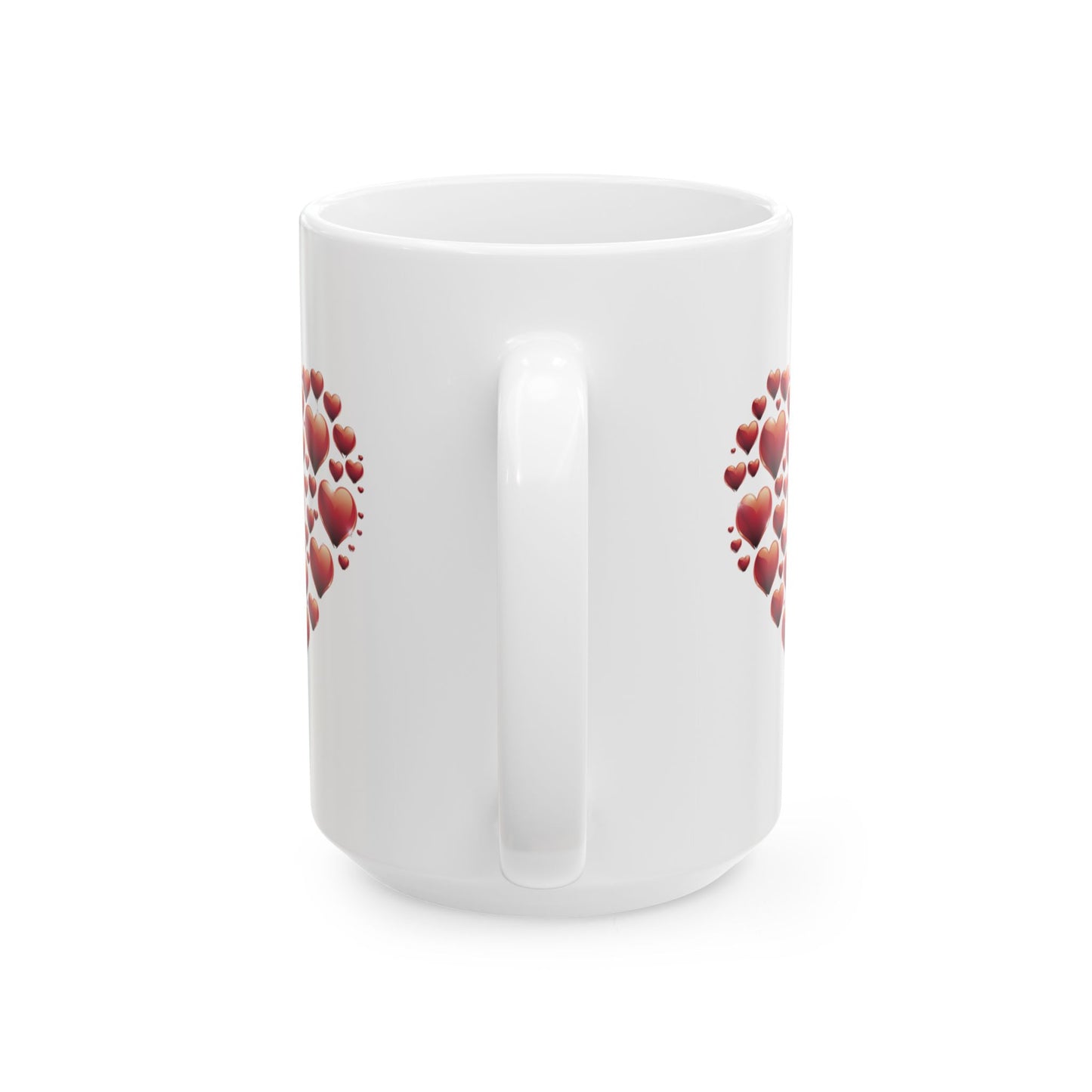 Mug - Heart Made Out of Hearts Fun Ceramic Mug (11oz, 15oz)