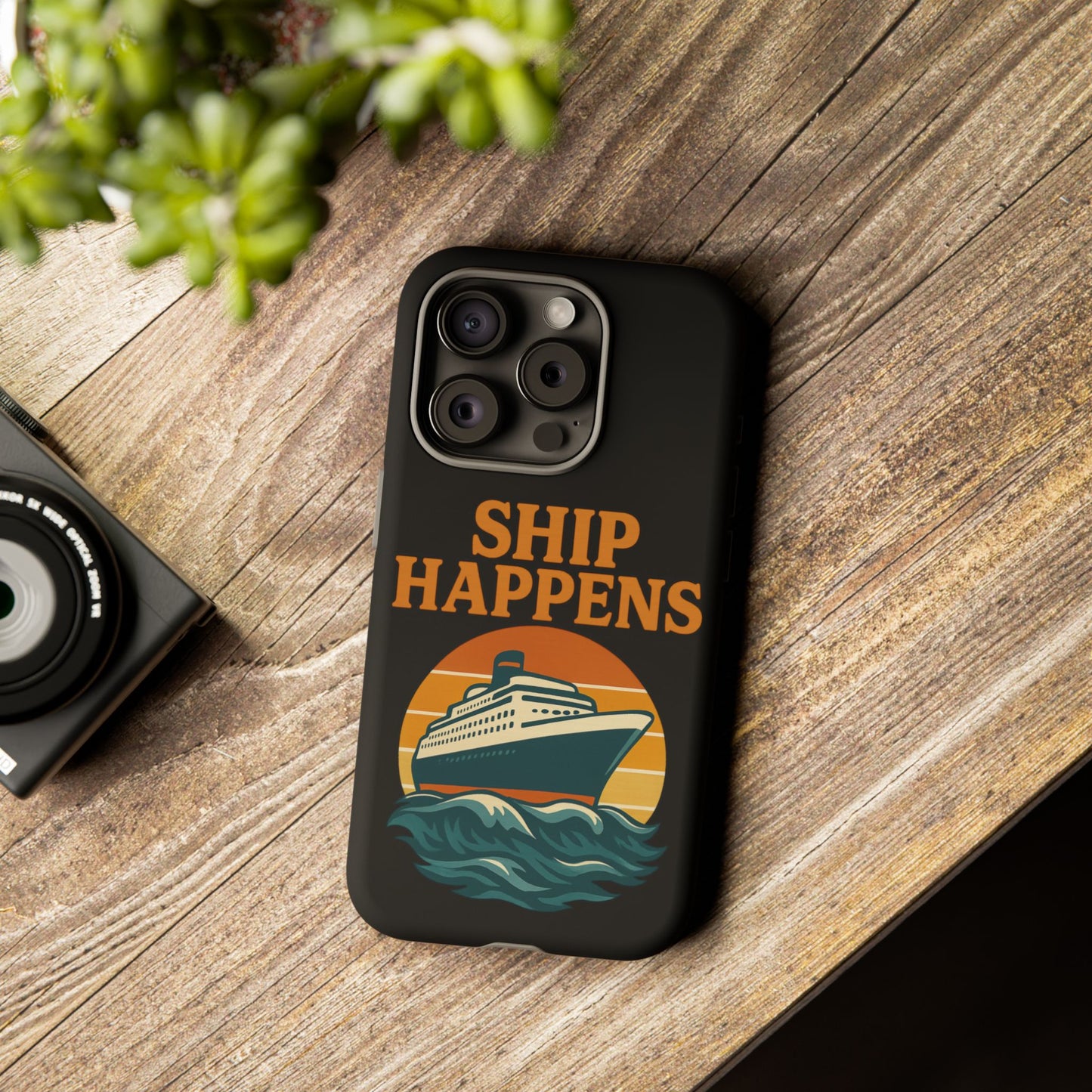iPhone Case Ship Happens Sunset Cruise Case Gift for Travel Lovers Nautical Phone Case Cruise Accessory
