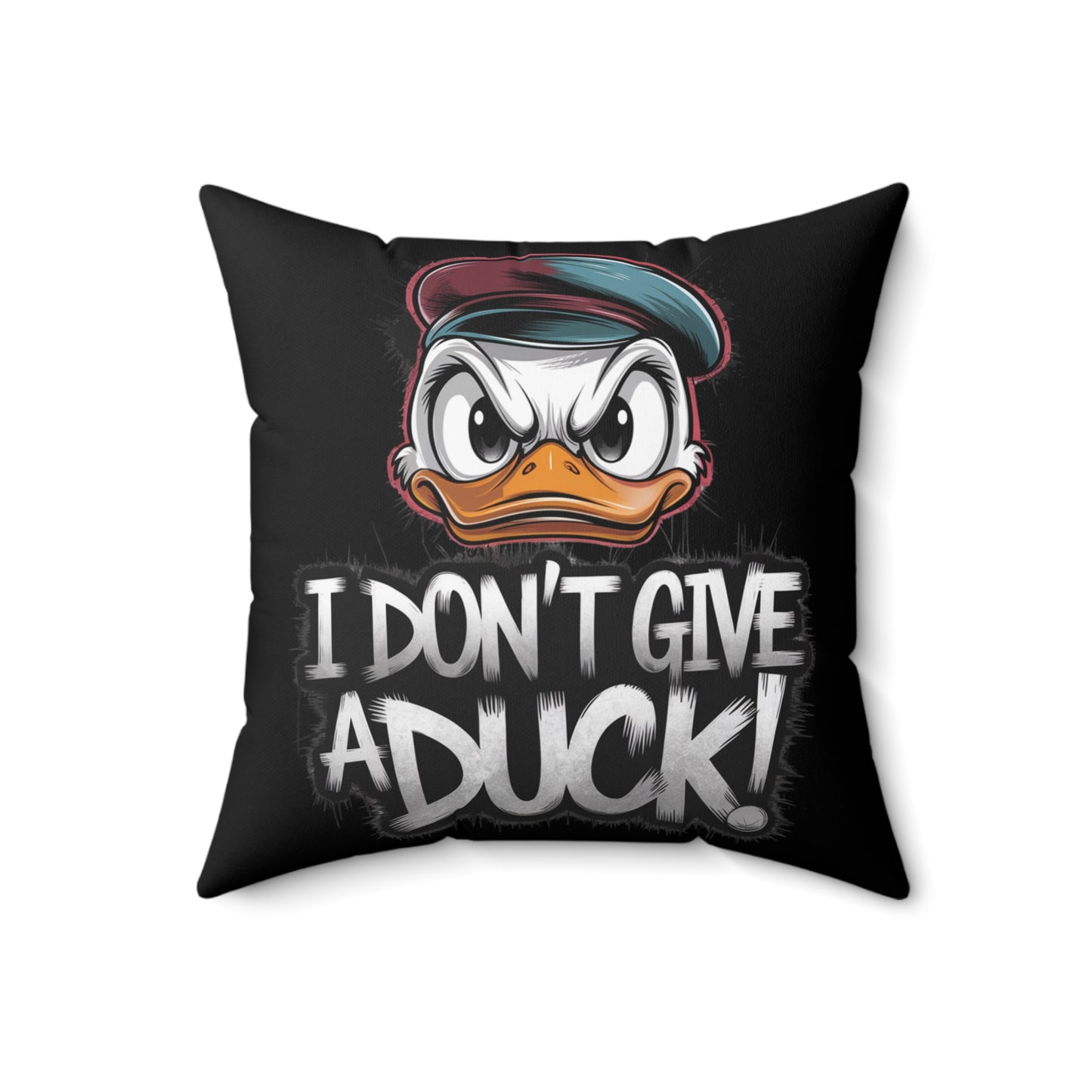 I Don't Give a Duck Angry Duck Pillow