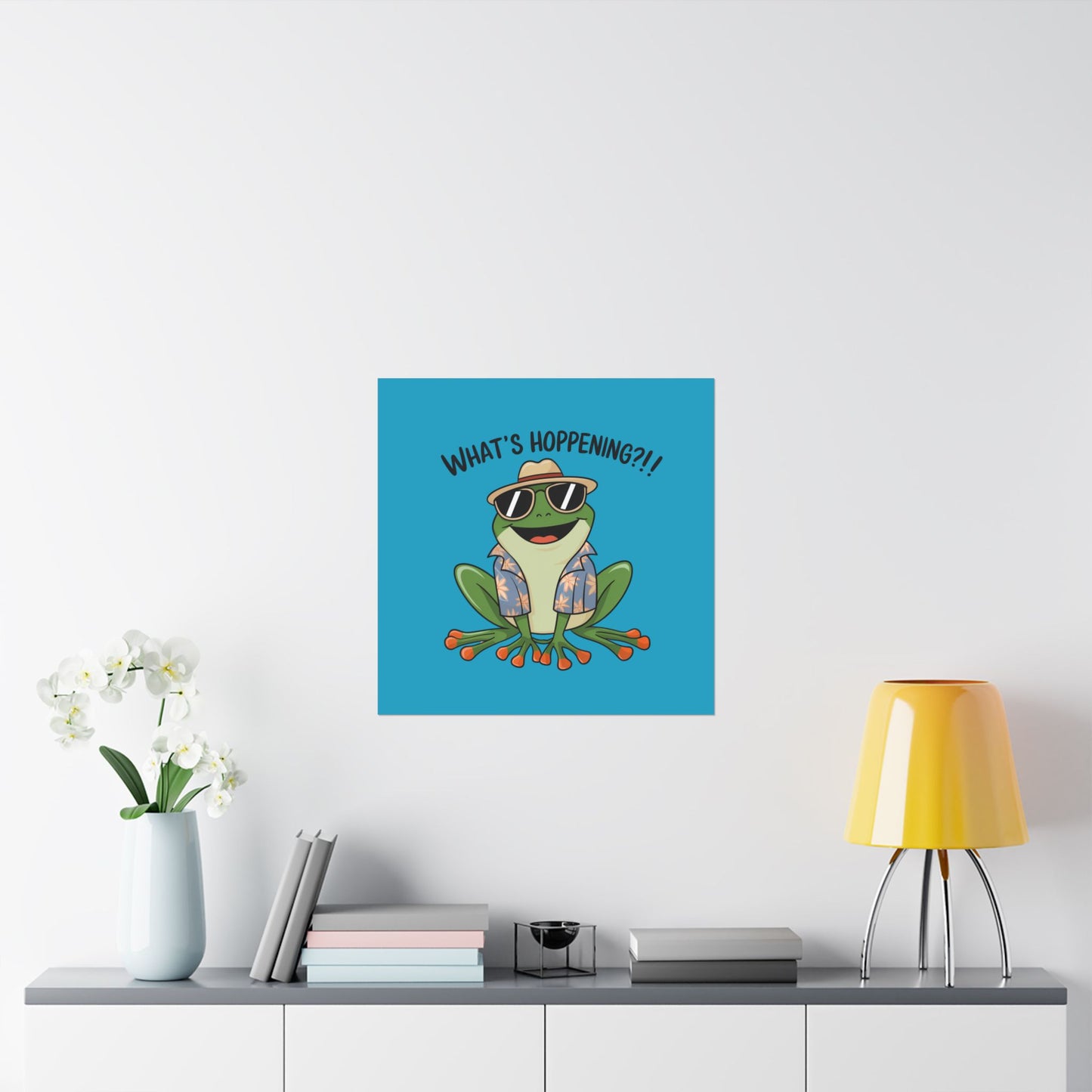 Vertical Poster - What's Hoppening Frog Pun