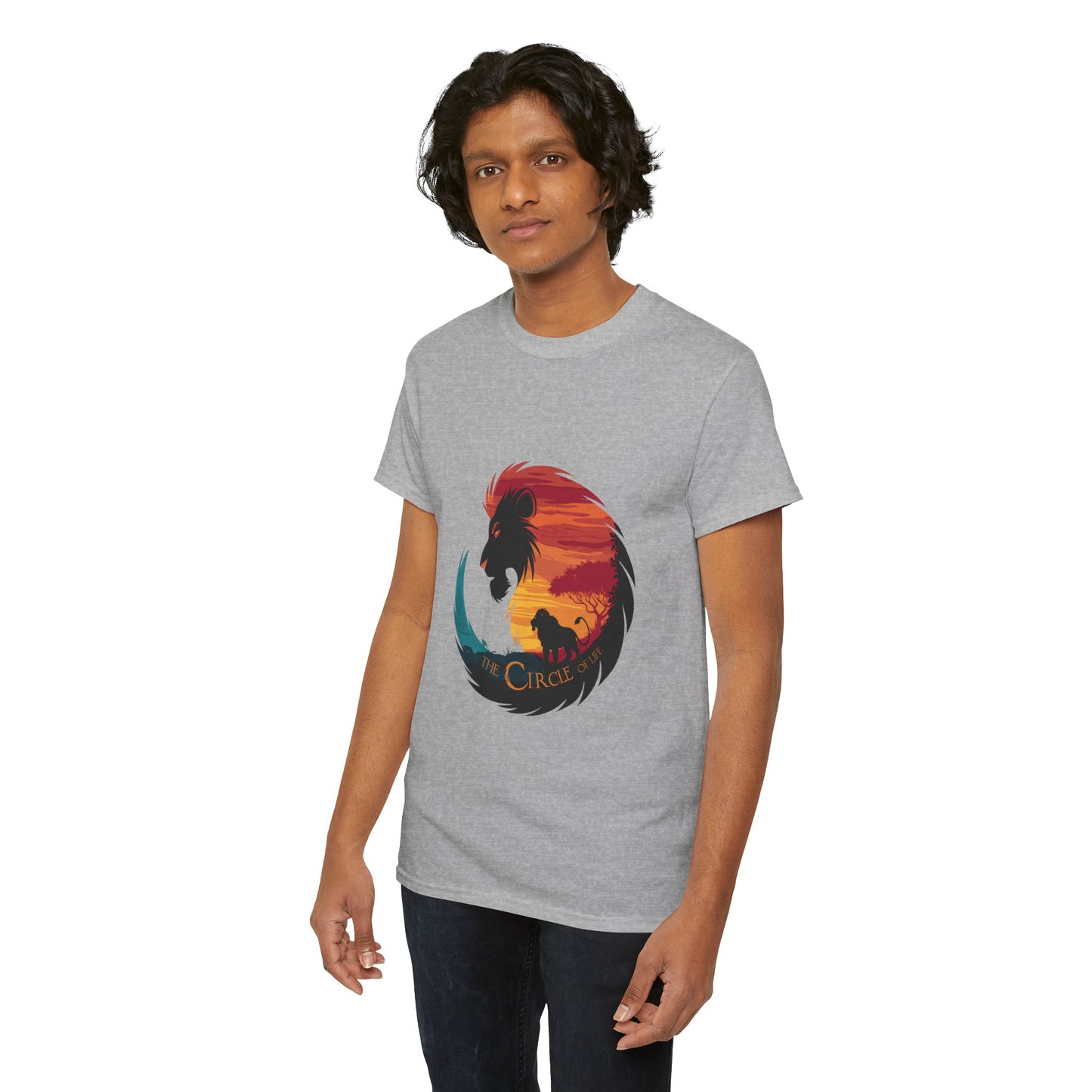 The Circle of Life Lion Shirt – Sunset Safari Wildlife Graphic Tee – Inspirational Nature T-Shirt for Animal Lovers & Adventure Fans