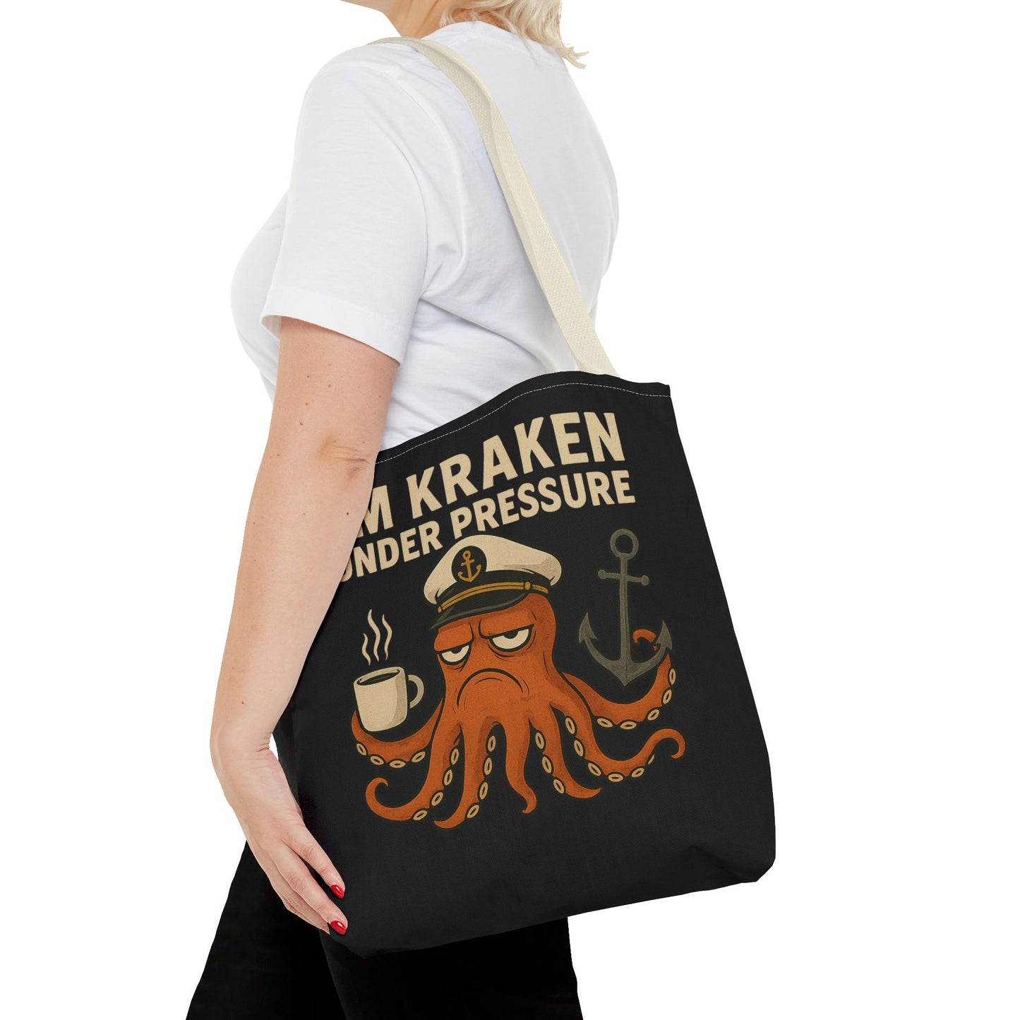 Stressed Octopus Tote Bag Nautical Bag Beach Tote Ocean Reusable Bag Seaside