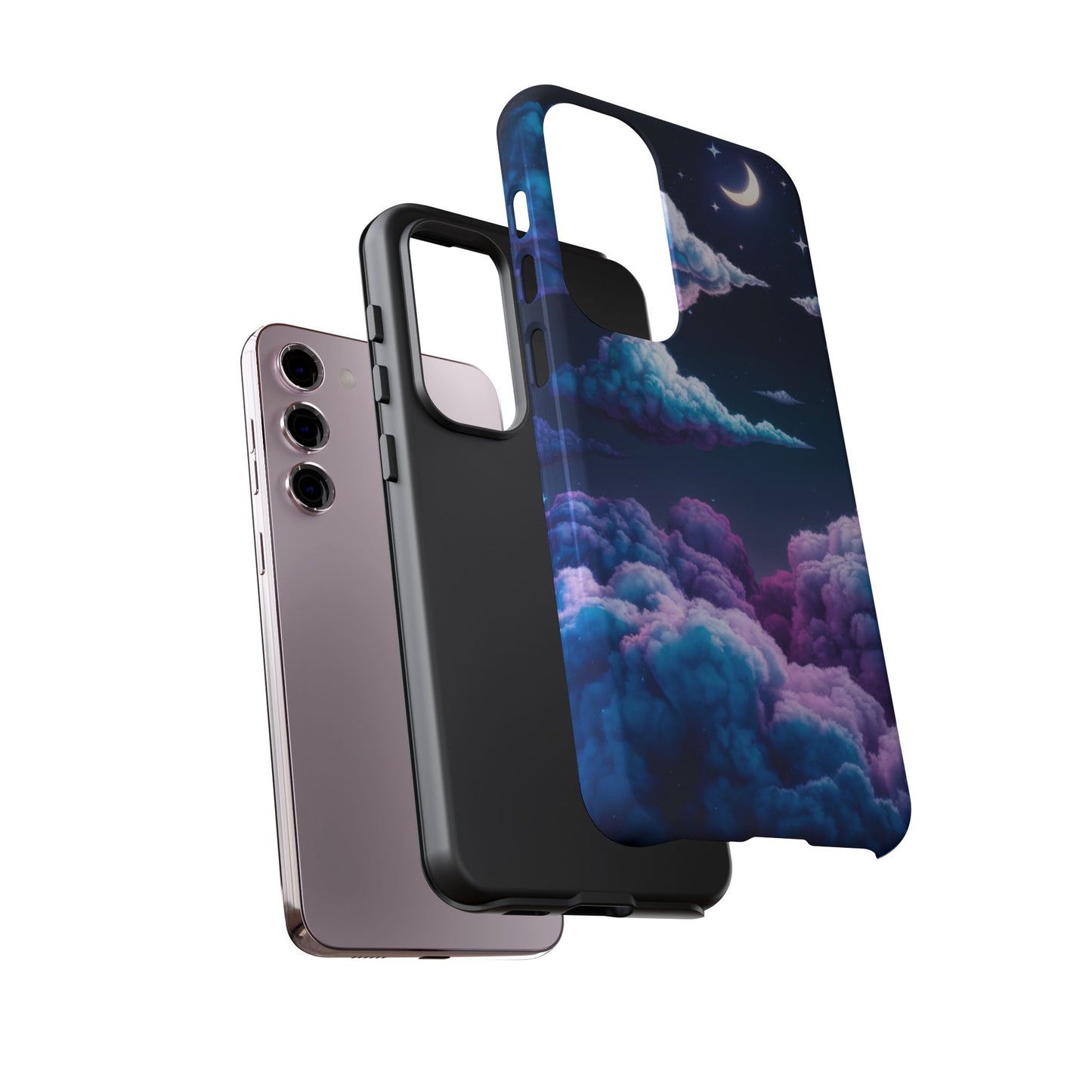 Dreamy Clouds & Moon Tough Samsung Galaxy Case