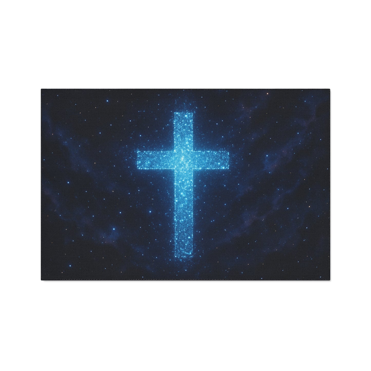 Floor Mat - Bioluminescent Cross Design Christian Decor Religious Welcome Mat Spiritual Door Mat Inspirational Rug