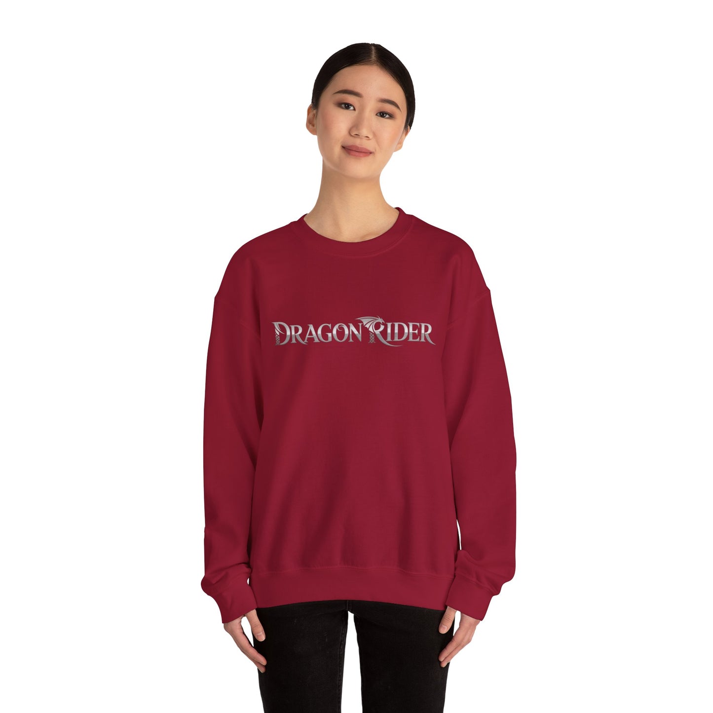 Dragon Rider Sweatshirt | Unisex Fantasy Gamer Crewneck | Nerdy Cozy Mythical Gift | Medieval Dragon Pullover | Geek Cosplay Style