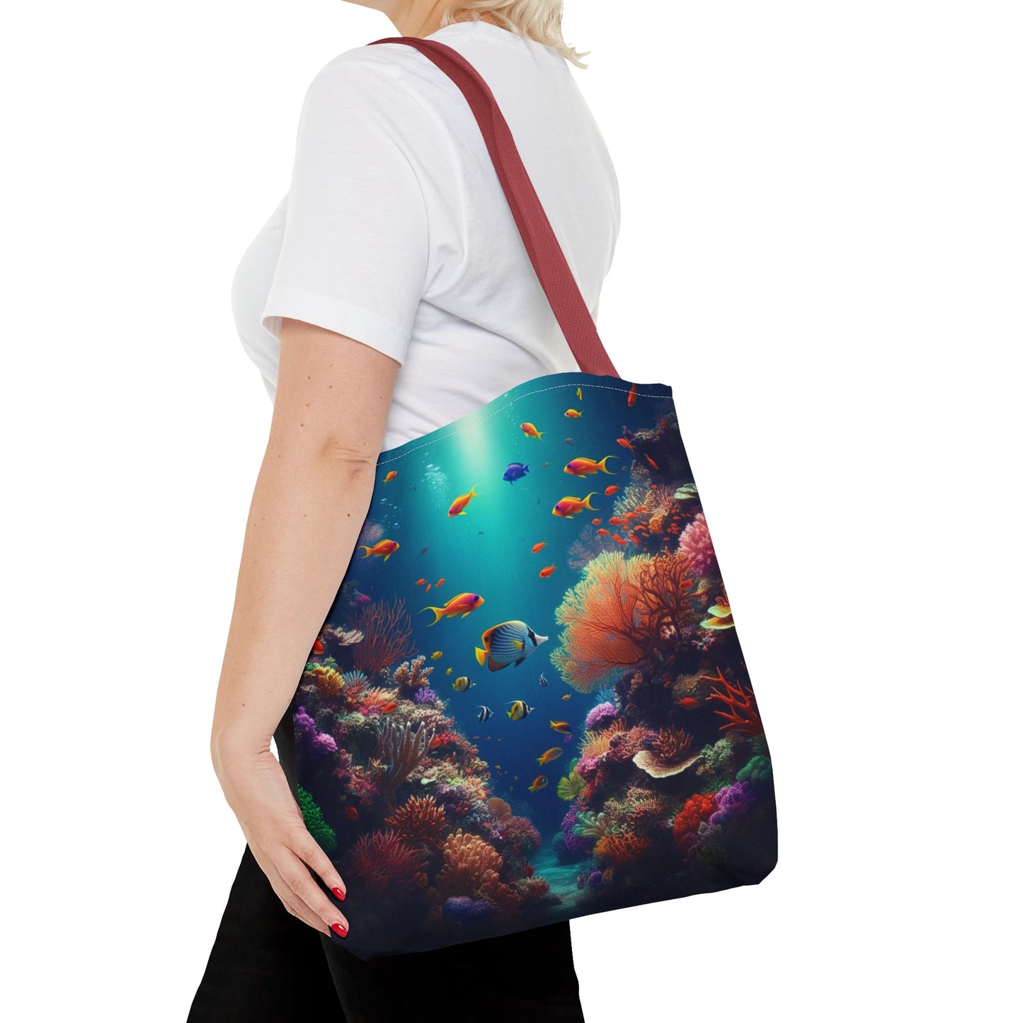 Coral Reef Illustrated Tote Bag