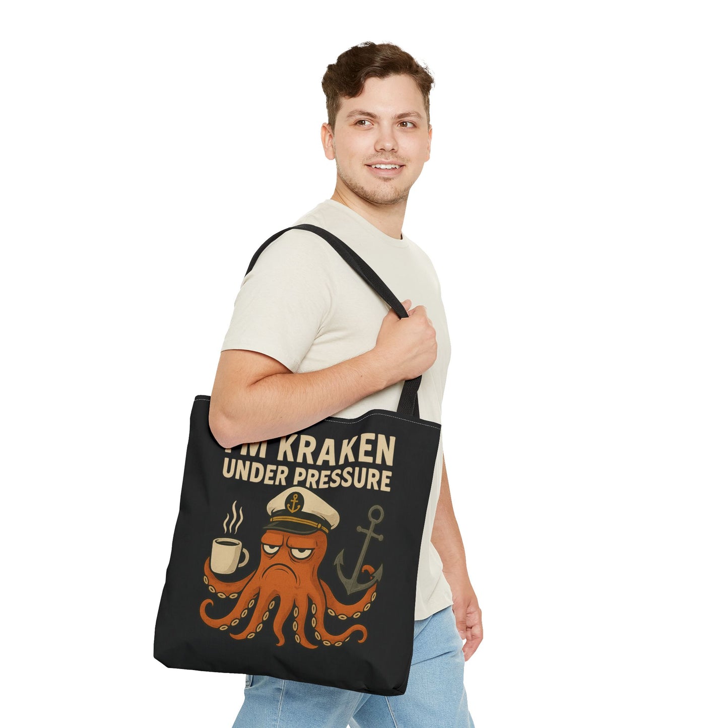 Stressed Octopus Tote Bag Nautical Bag Beach Tote Ocean Reusable Bag Seaside