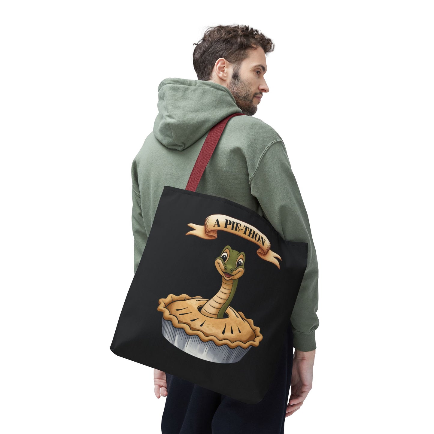 Funny Tote Bag with Snake Joke - Pie-Thon