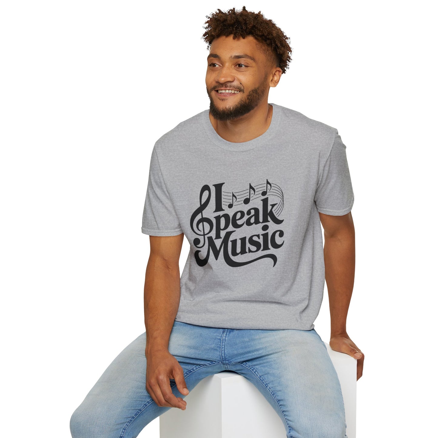 I Speak Music Shirt | Funny Music Lover T-Shirt | Gift for Musicians, Choir, Band Teachers & Music Students | Treble Clef Graphic Tee