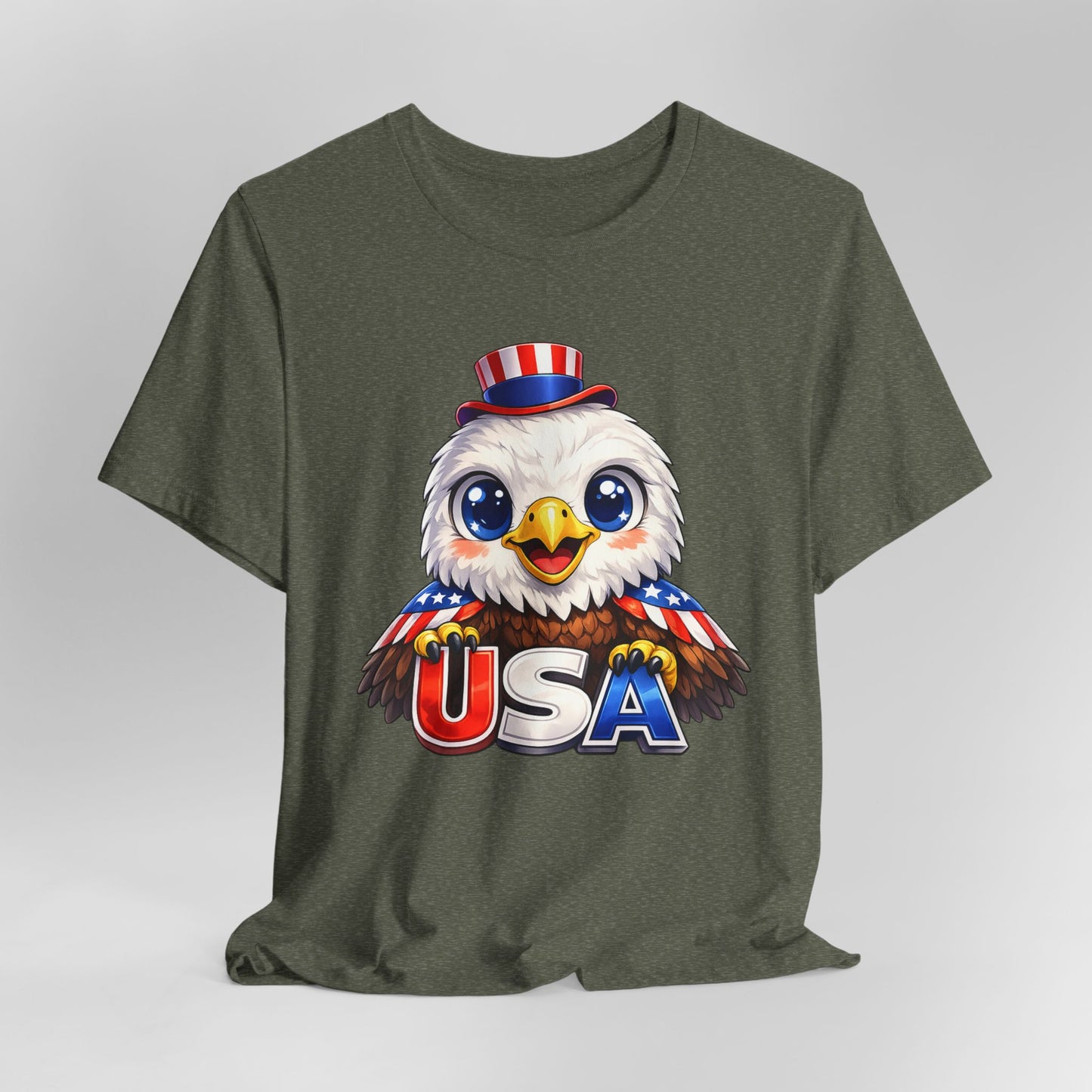 Cute USA Eagle Shirt, Patriotic Eagle T Shirt, Fourth Of July Shirt, American Flag Eagle Tee, Freedom Graphic Shirt, USA Pride Top