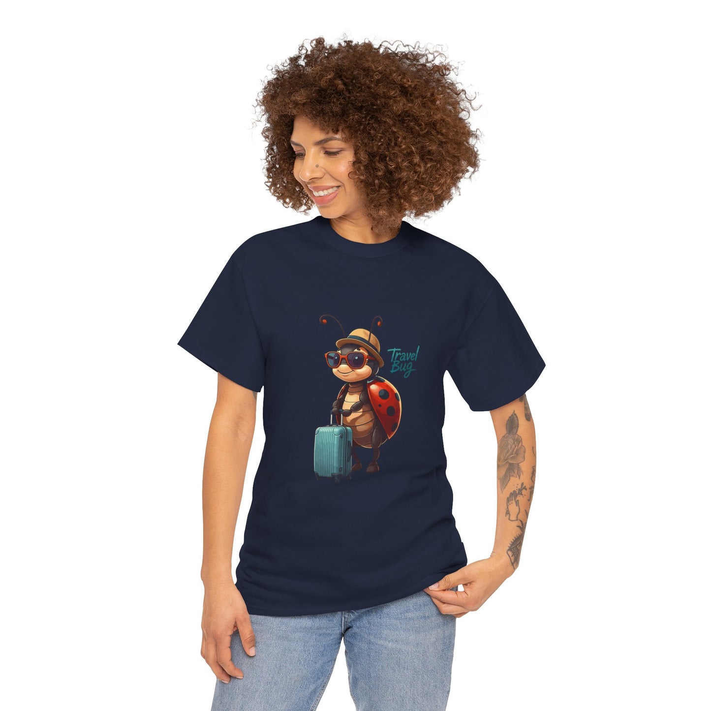 Travel Bug T-Shirt – Cute Ladybug Travel Tee | Funny Wanderlust Shirt for Travel Lovers | Unisex Graphic Tee Gift for Adventurers