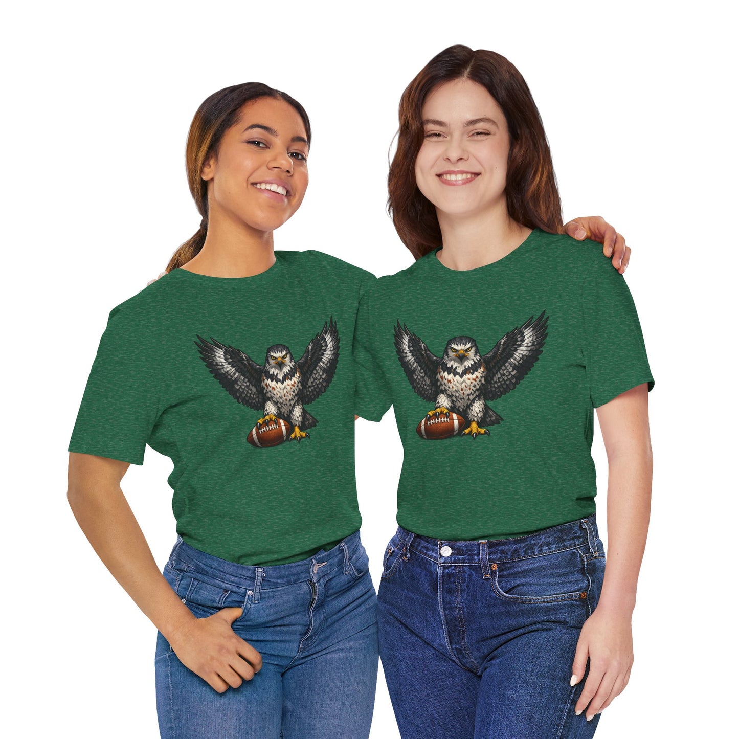 Hawk Football Shirt, Hawk Holding Football T Shirt, Hawk Mascot Tee, Football Bird Of Prey Shirt, Game Day Sports Tee, Hawk Fan Gift