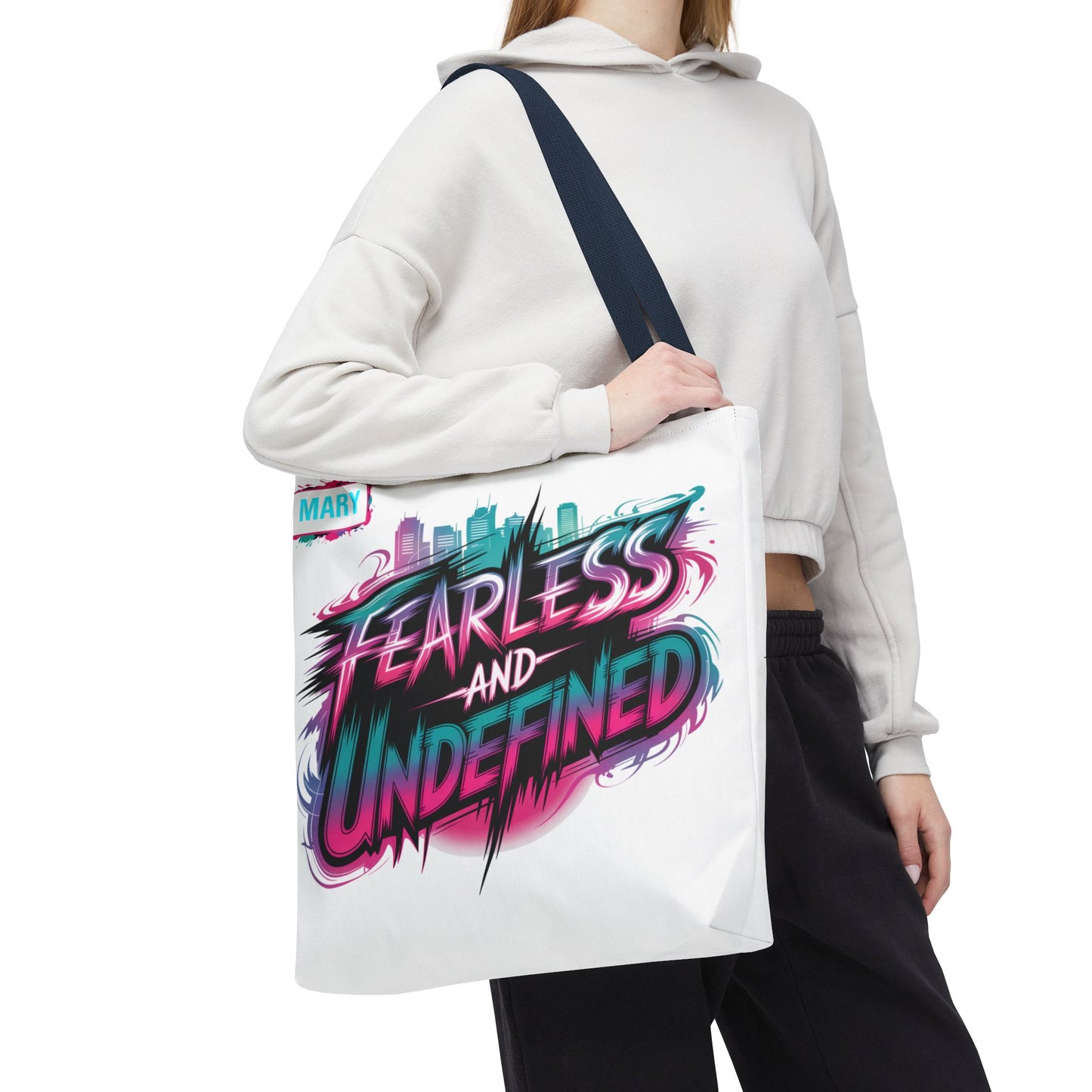 Custom Name Tote Bag | Fearless and Undefined Design | K-Pop Inspired Gift for Fans | Personalized Bold Aesthetic Bag | Trendy Streetwear Tote