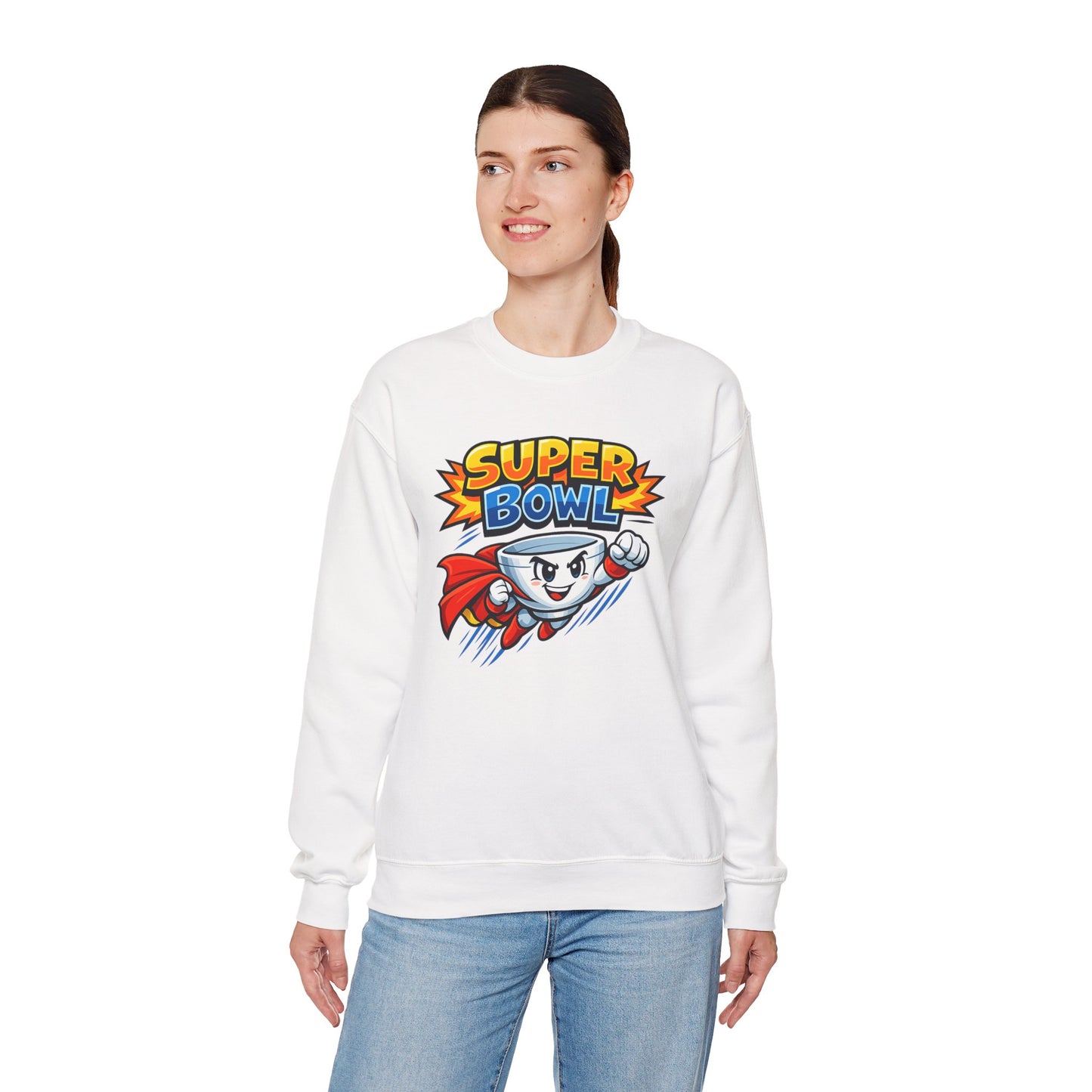 Super Bowl Sweatshirt, Funny Super Bowl Crewneck, Football Party Sweatshirt, Game Day Pullover, Bowl Pun Shirt, Unisex Graphic Crew