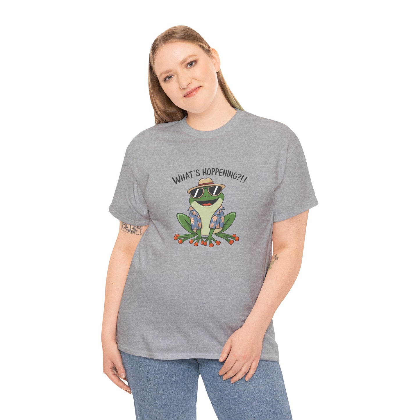 Funny Frog Shirt | What’s Hoppening T-Shirt | Cool Frog Graphic Tee | Amphibian Dad Joke Shirt | Cottagecore Animal Lover Gift