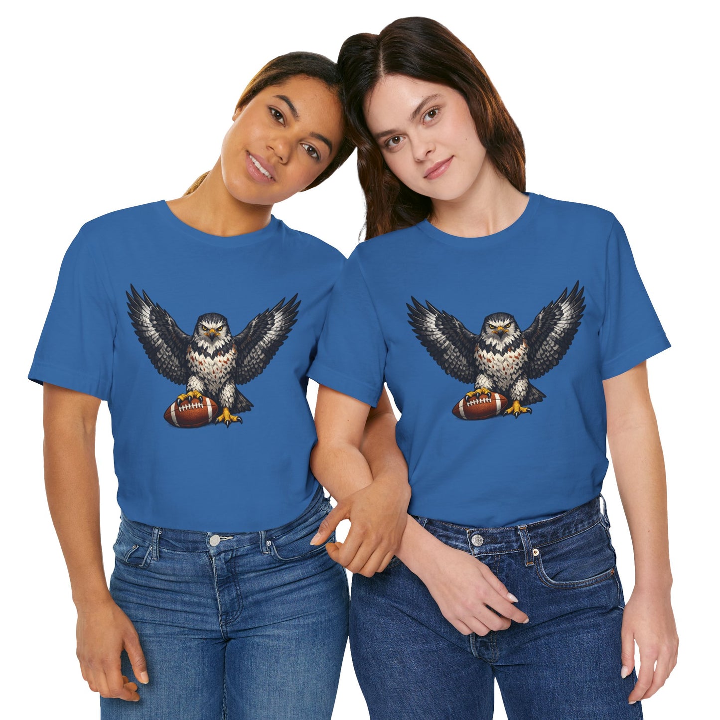 Hawk Football Shirt, Hawk Holding Football T Shirt, Hawk Mascot Tee, Football Bird Of Prey Shirt, Game Day Sports Tee, Hawk Fan Gift
