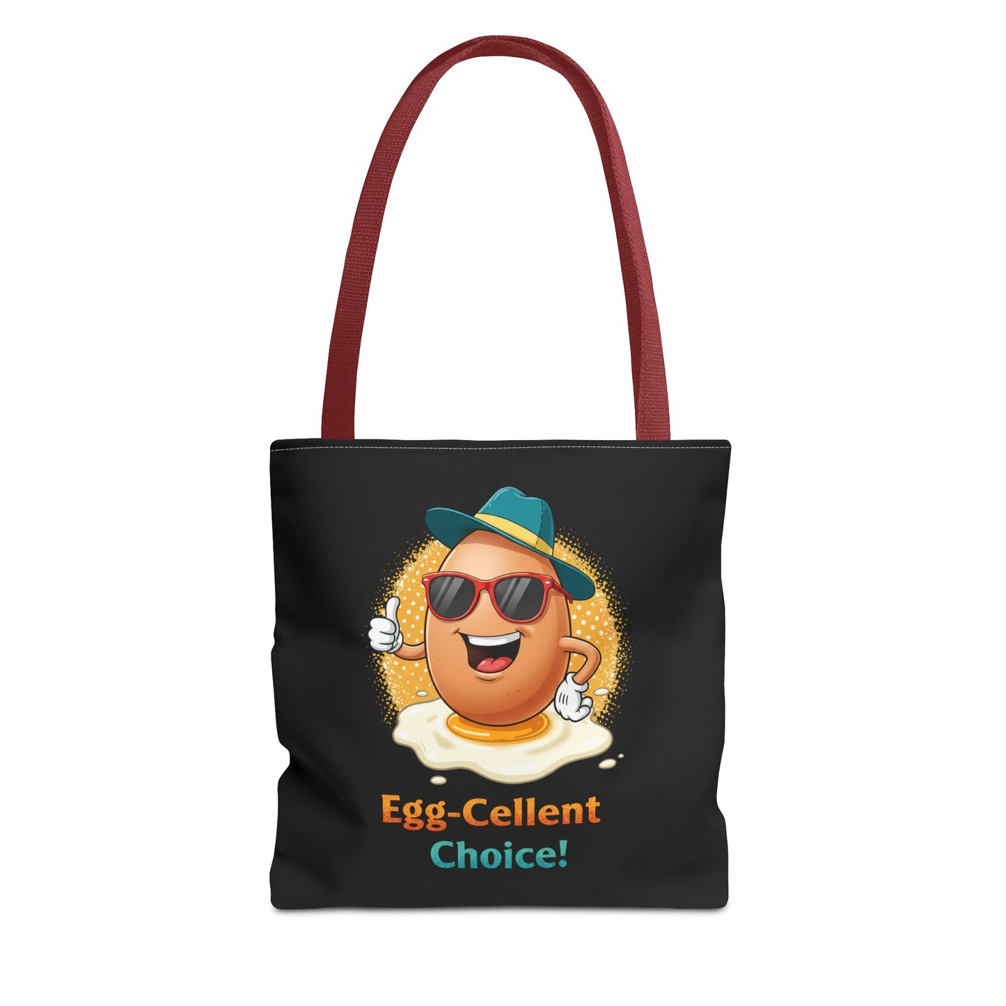 Tote Bag: Egg-Cellent Choice Thumbs Up Pun Design