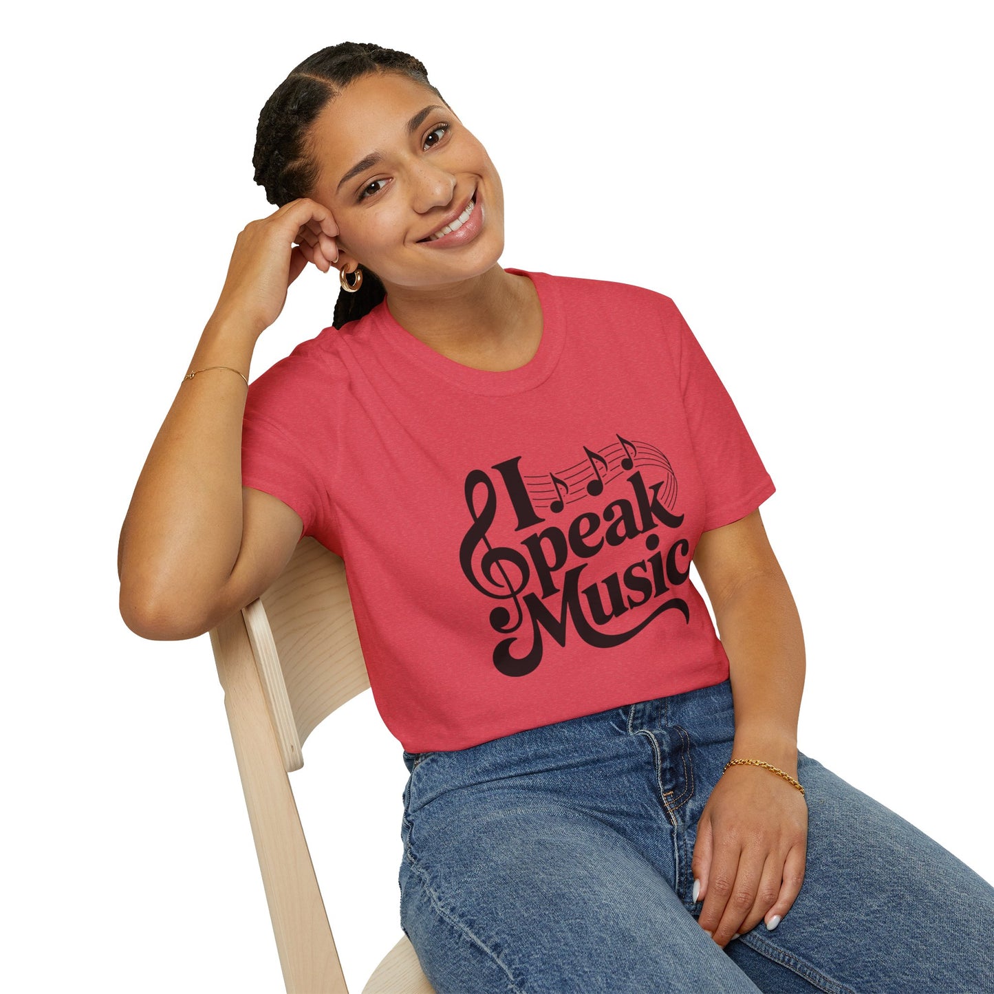 I Speak Music Shirt | Funny Music Lover T-Shirt | Gift for Musicians, Choir, Band Teachers & Music Students | Treble Clef Graphic Tee